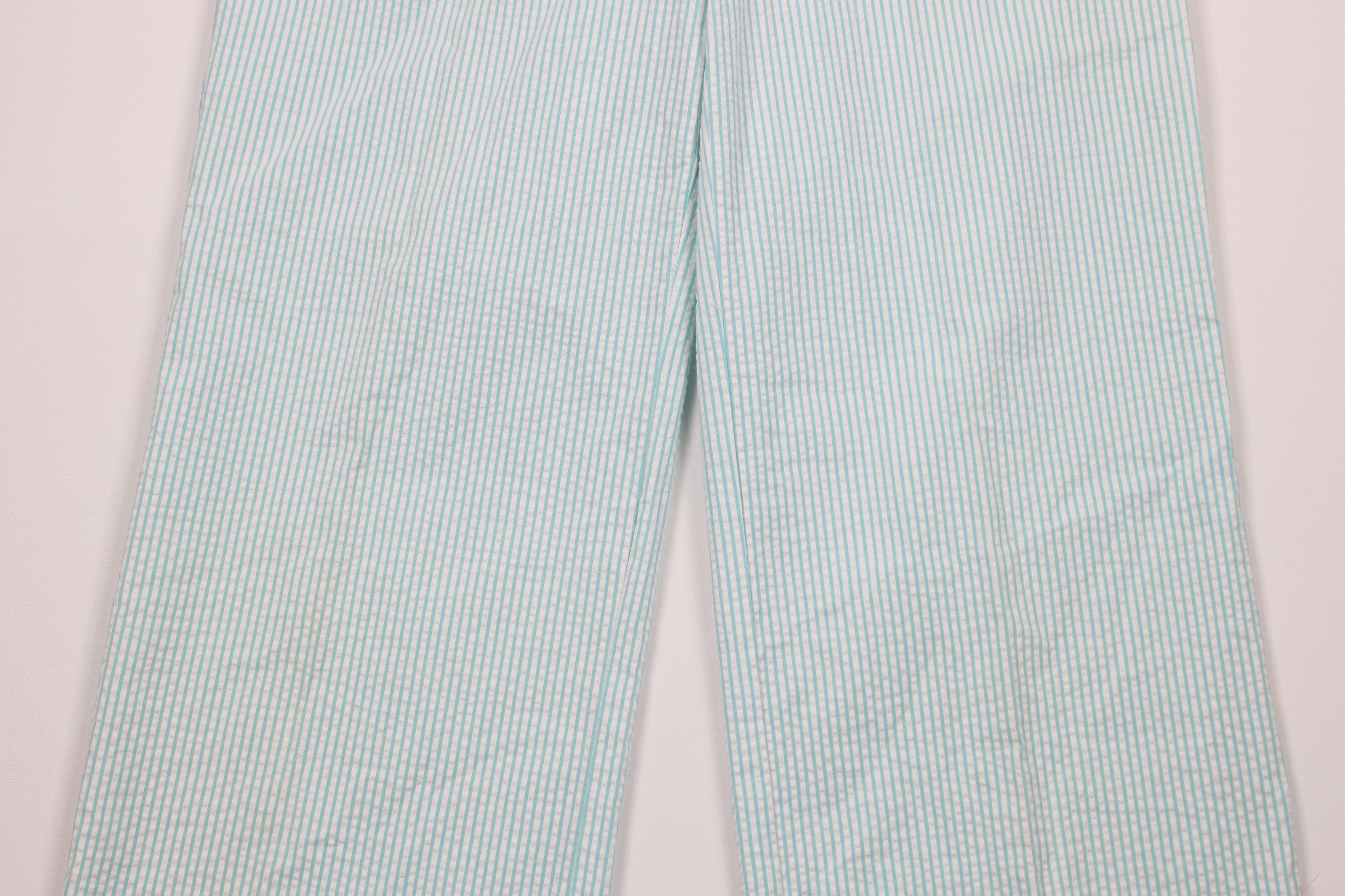 Vintage New Gene Meyer 2 Piece Striped Seersucker Flower Suit Size XL / US 12-14 / IT 48-50 - 8 Thumbnail