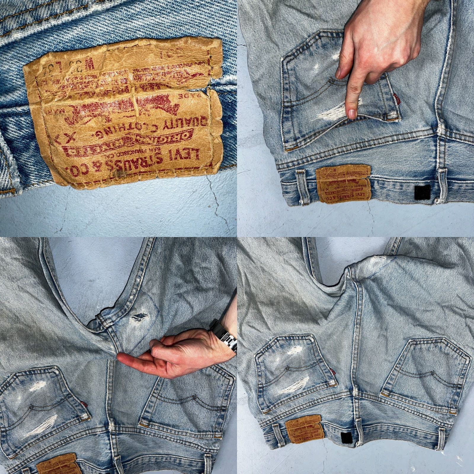 Levi's VINTAGE Levi's 501 Jeans 90s USA Straight Blue 36x34 Regular Men Size US 36 / EU 52 - 10 Thumbnail