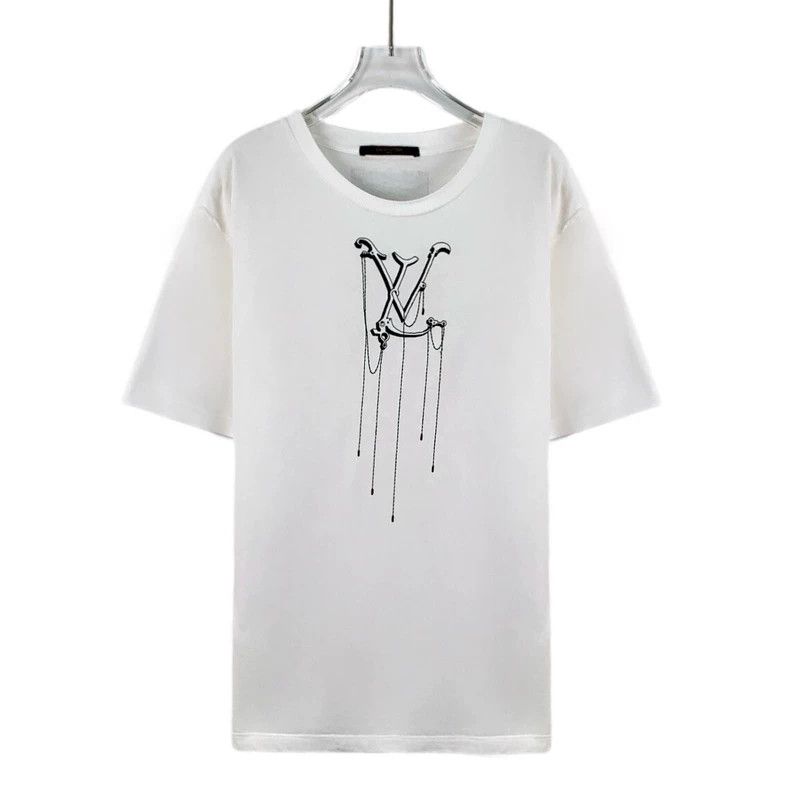 Louis Vuitton Louis Vuitton White logo pendant printed cotton crew neck Size US L / EU 52-54 / 3 - 1 Thumbnail