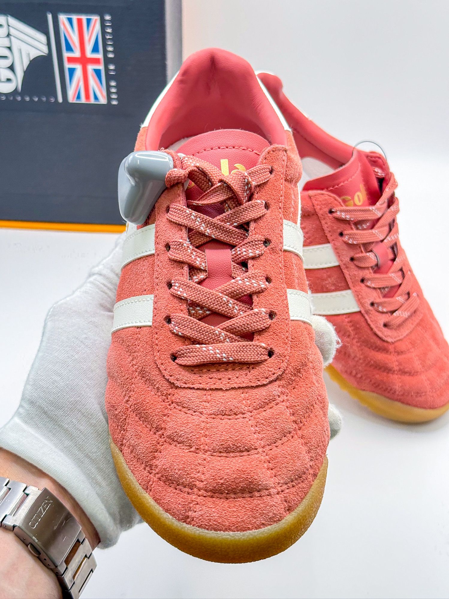 Gola Gola Stadium Suede Clay Off White Sneakers Size US 5 / IT 35 - 3 Thumbnail