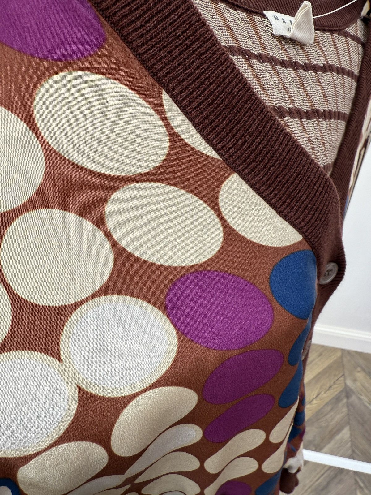 Marni Vintage MARNI x H&M Collab Ltd Ed Silk & Cotton Cardigan Size XS / US 0-2 / IT 36-38 - 8 Thumbnail