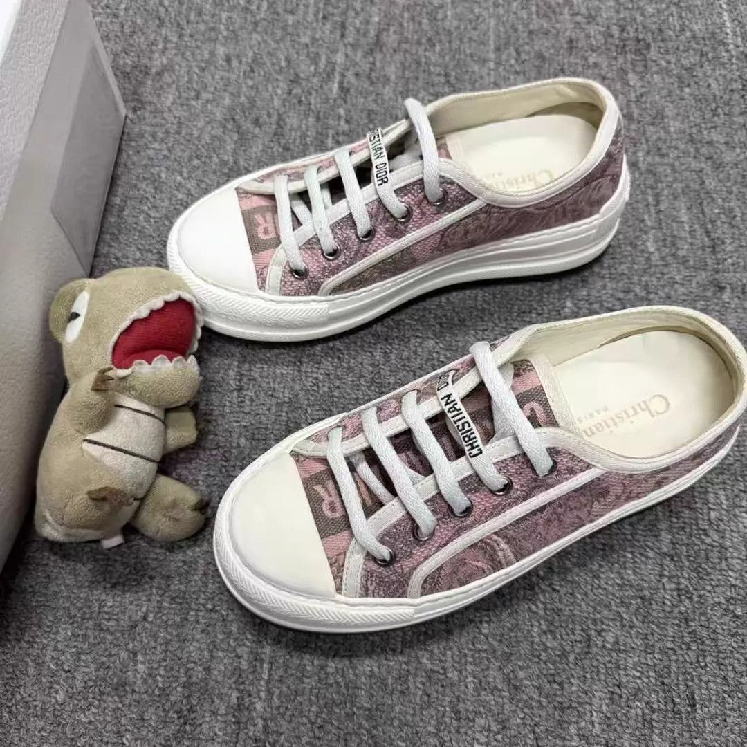 Dior Dior Pink Zoo Platform Canvas Sneakers 98 New EU 34 Size US 4 / IT 34 - 1 Thumbnail