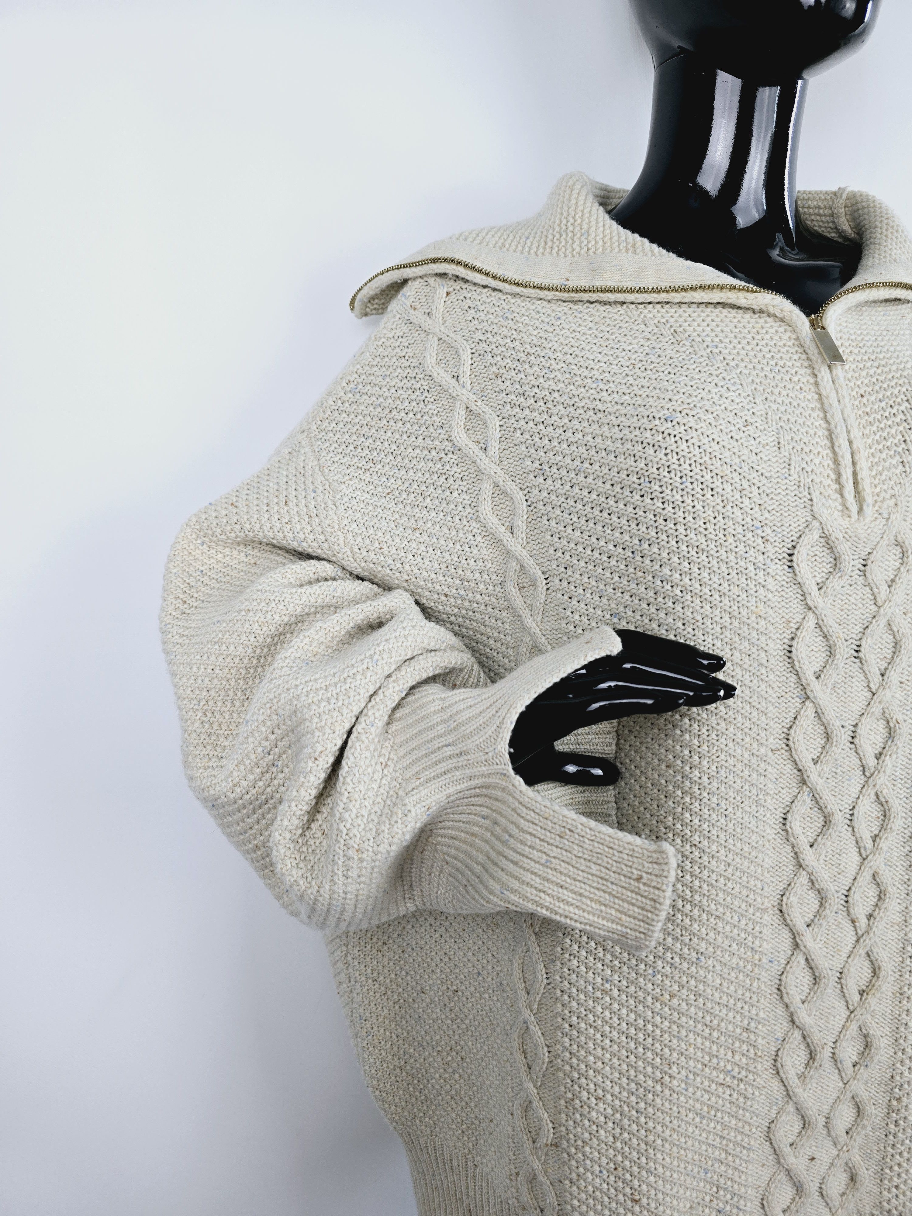 Designer × Other Oversized Wool Sweater by Aylin Koenig 100% Virgin Wool M/L Size M / US 6-8 / IT 42-44 - 5 Thumbnail