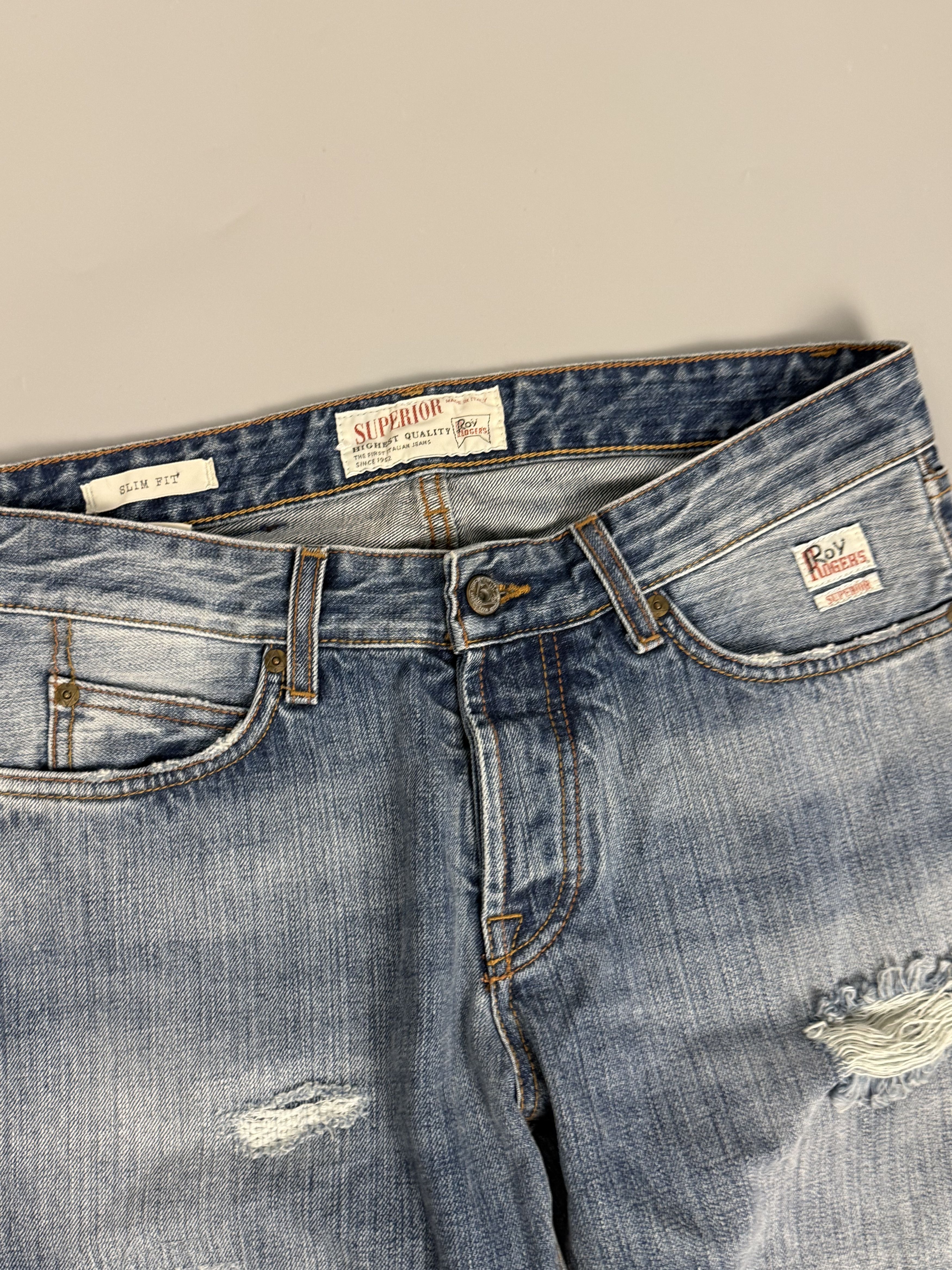 Roy Denim Vintage Roy Rogers distressed slim straight denim Size US 31 - 6 Thumbnail