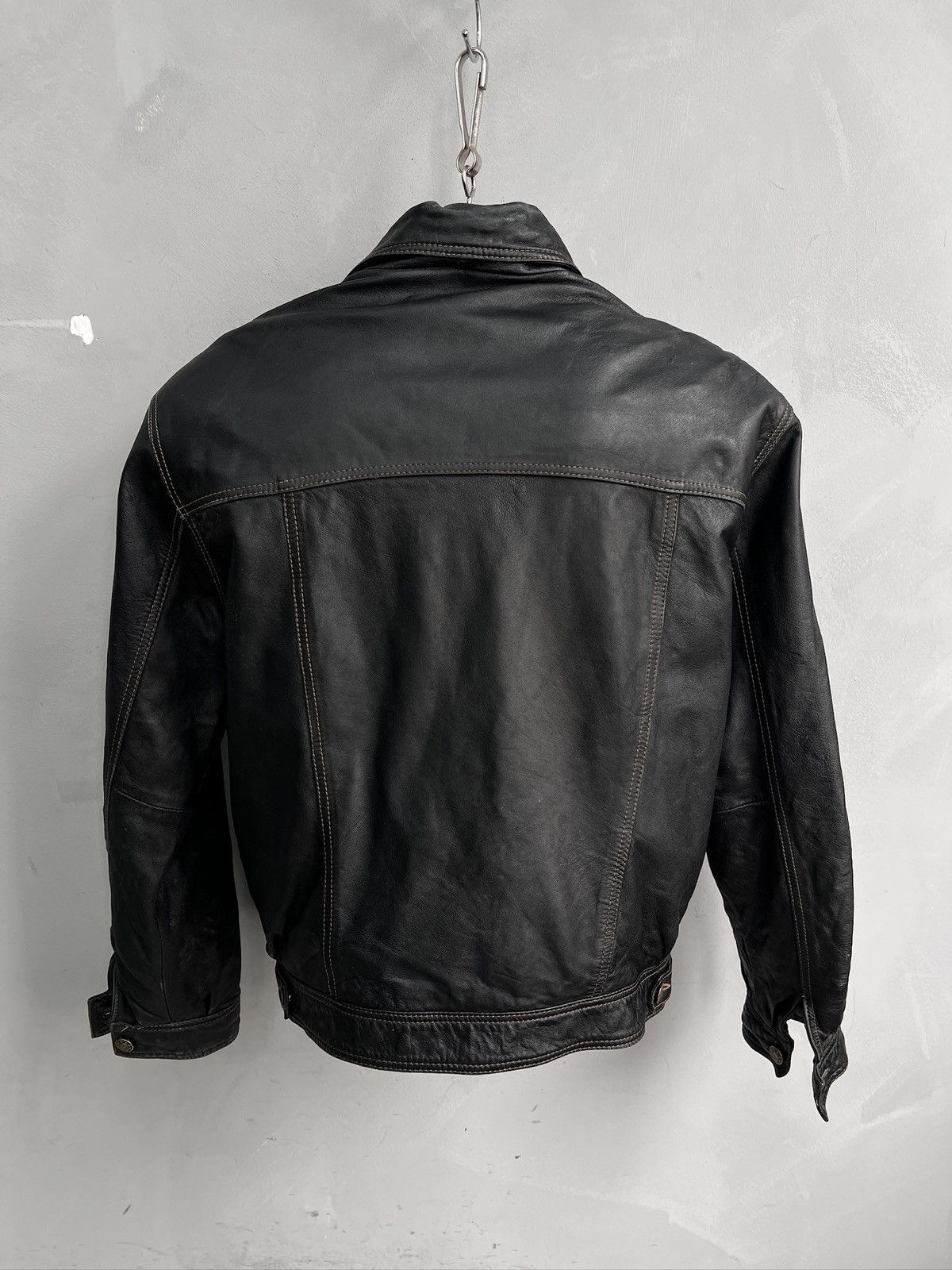 Diesel Nevada Black Leather Trucker Jacket Classic Size US M / EU 48-50 / 2 - 6 Thumbnail