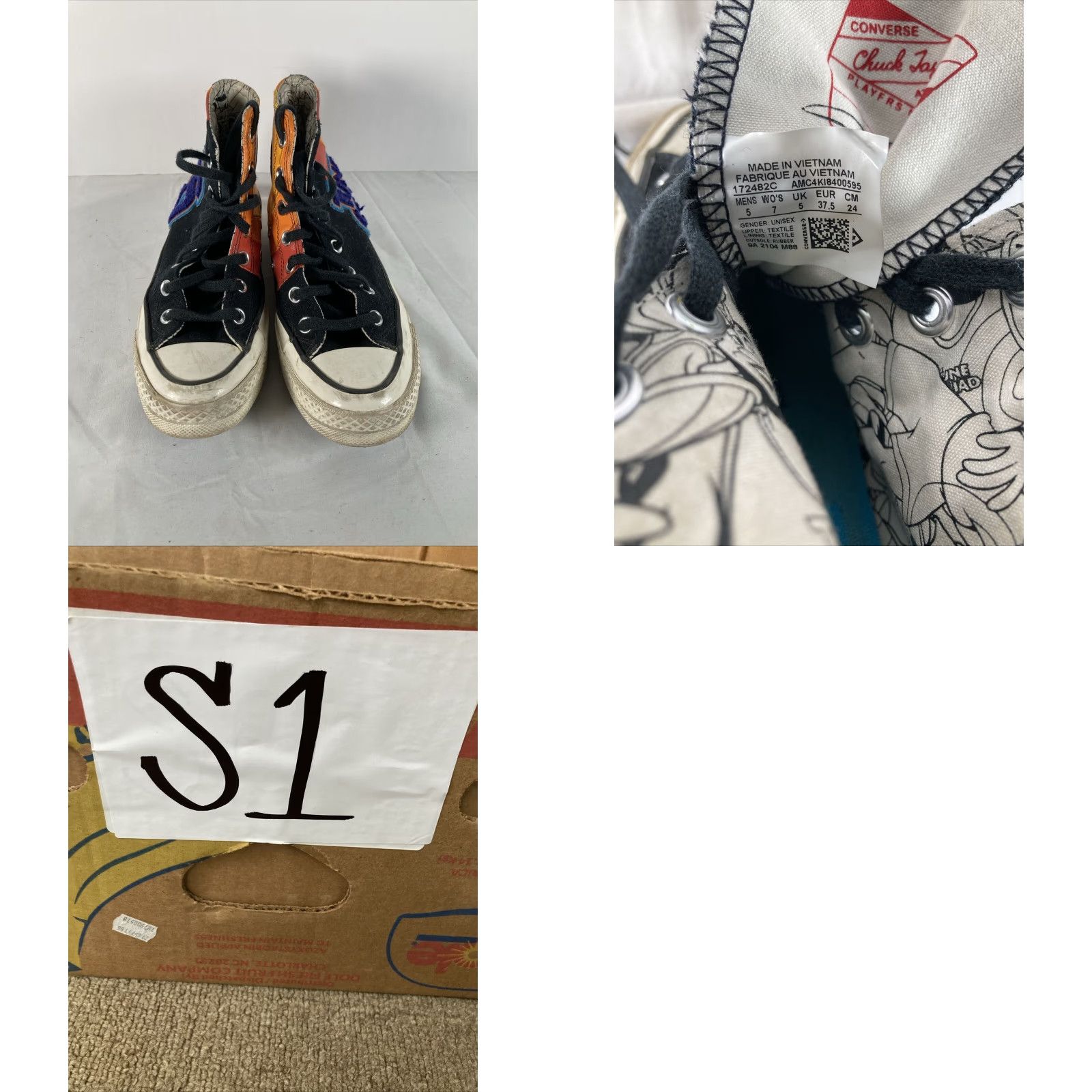 Converse Converse Chuck Taylor All Star Hi 70 Tune Squad Jam Mens Size 7 Womens 9 Size ONE SIZE - 8 Thumbnail