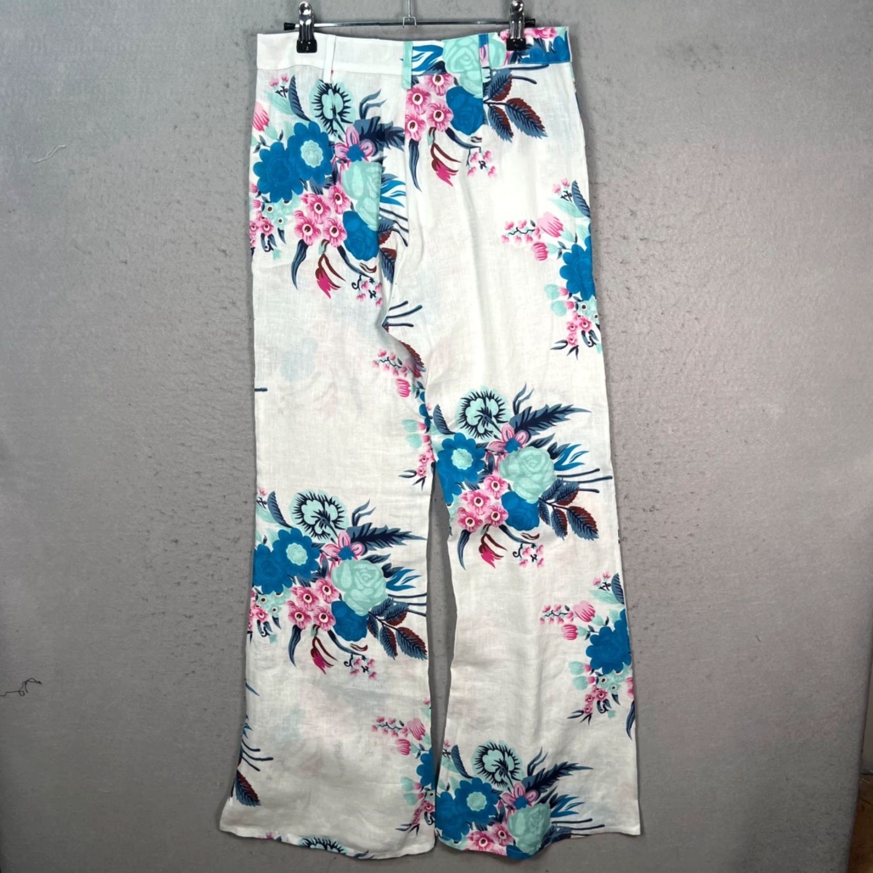 Alix Of Bohemia Alix Of Bohemia Womens Pants Floral Linen Wide-Leg White 6 Linen Wide-Leg Inseam 31in Adult Womens 6 Casual Summer Spring Jeans? Size 28" / US 6 / IT 42 - 2 Thumbnail