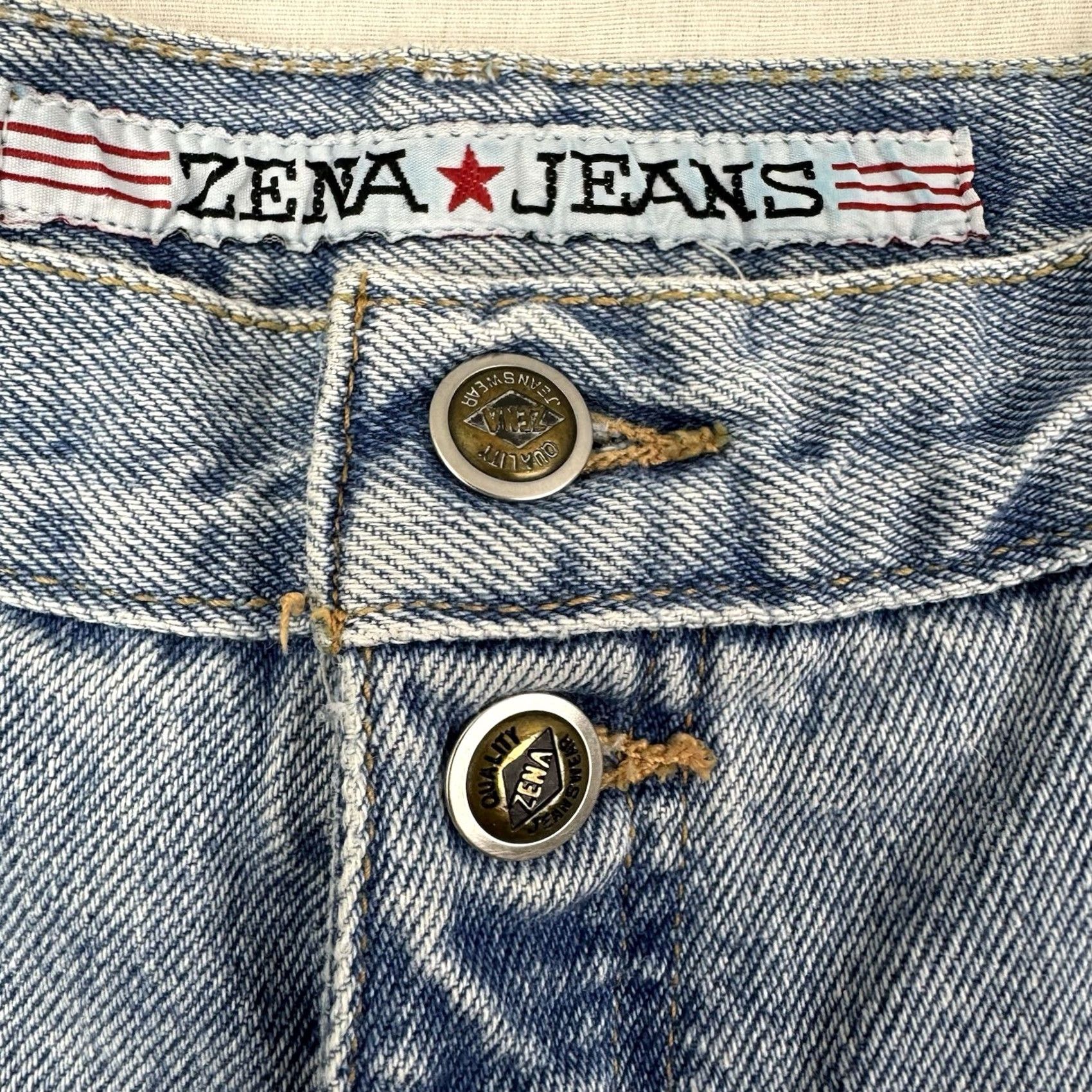 Vintage VINTAGE Zena Jeans Womens 12 Average High Waist Mom Jeans 1980s Pants High Rise Blue 90s 80s Womens Jeans Size 34" / US 12 / IT 48 - 3 Thumbnail