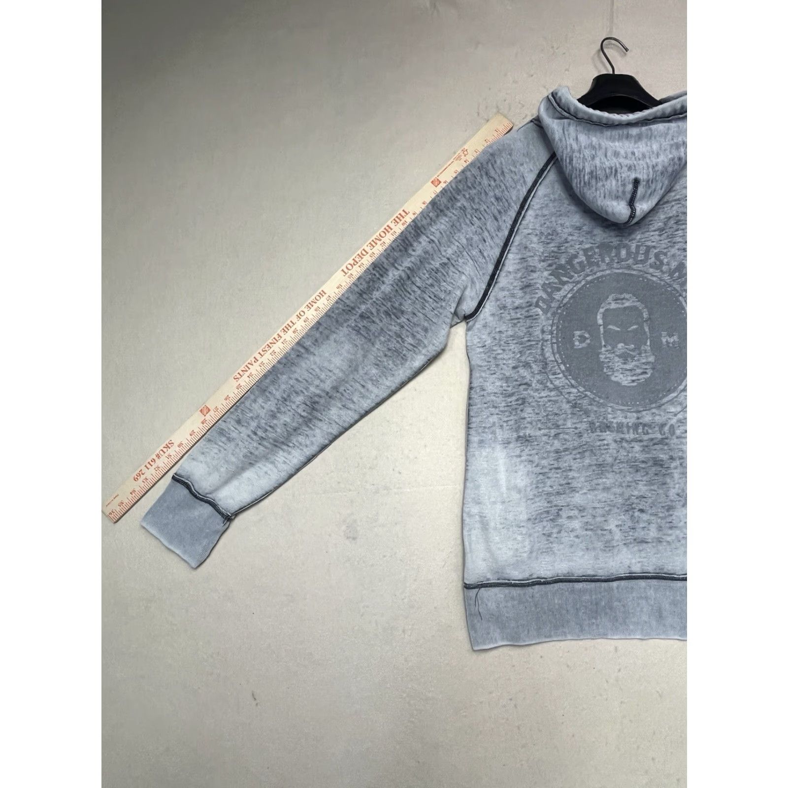 Vintage J. America Hoodie Unisex Adults Large Oversized Pouch Kangaroo Grey Acid Wash Tu Tu' Tun Size L / US 10 / IT 46 - 6 Thumbnail