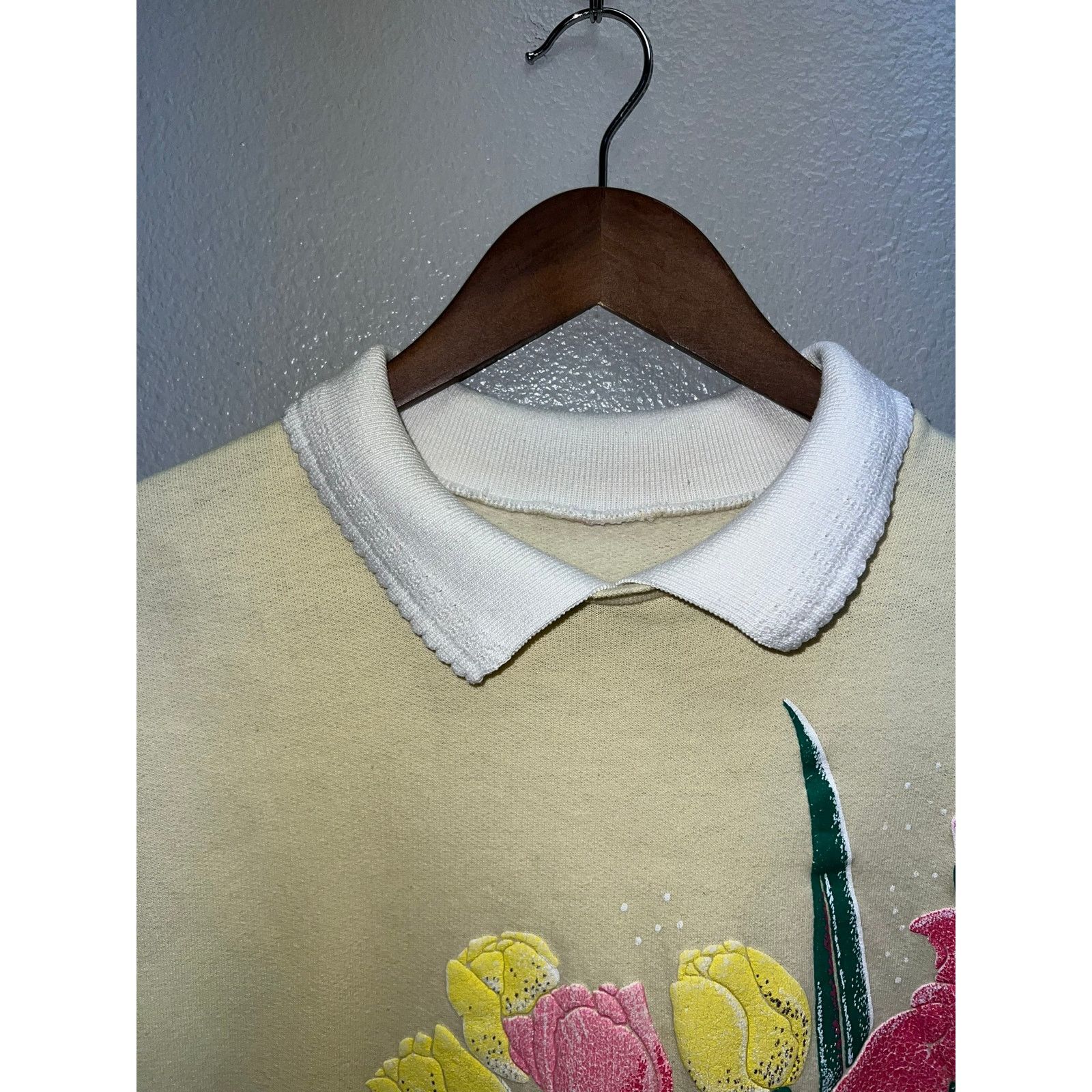 Vintage Vintage Flower Crewneck Floral Yellow Cottagecore Lace 90s M Size M / US 6-8 / IT 42-44 - 6 Thumbnail