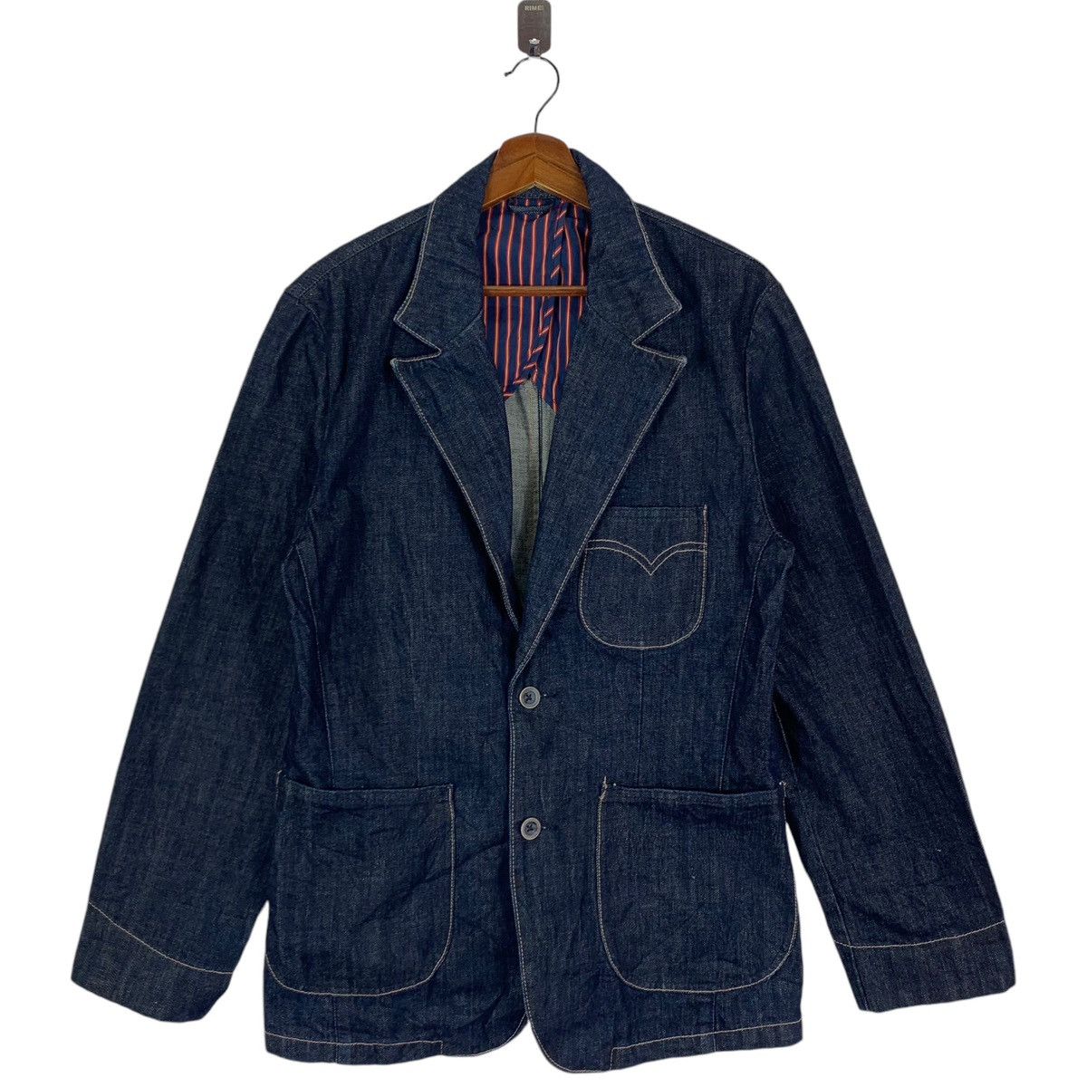 Levi's × Levi's Vintage Clothing Vintage Levis Red Tab Blue Denim Cardigan Jacket Size L / US 10 / IT 46 - 1 Thumbnail