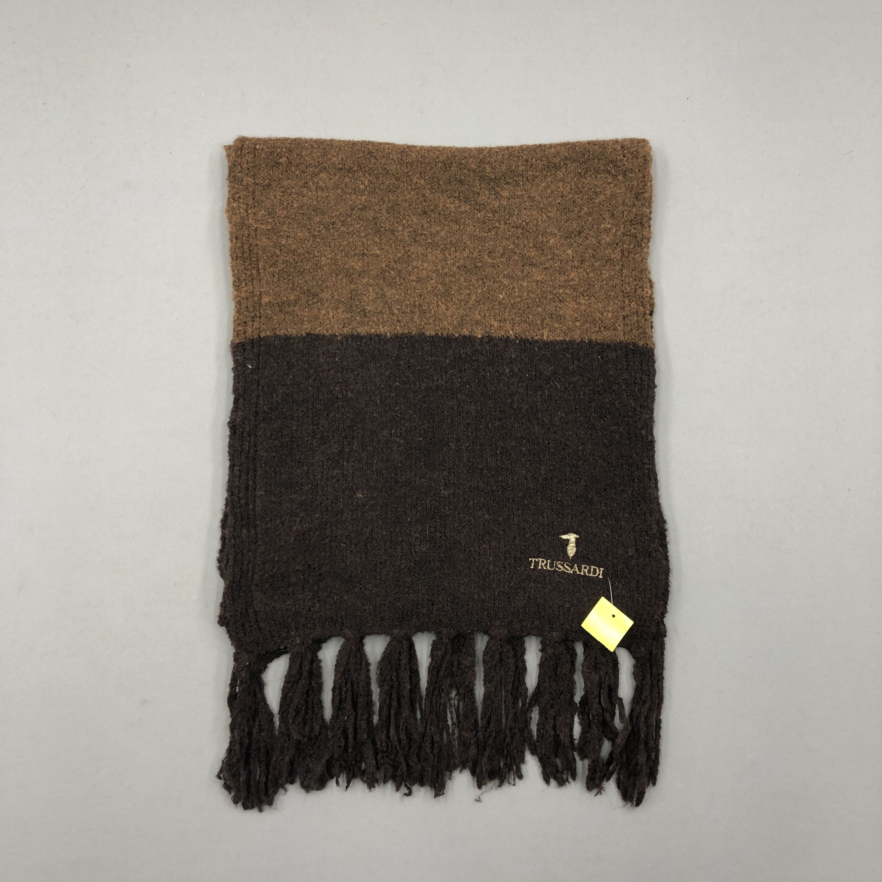 Trussardi Vintage Trussardi Scarf Muffler Wool Cashmere Scarves Size ONE SIZE - 2 Thumbnail