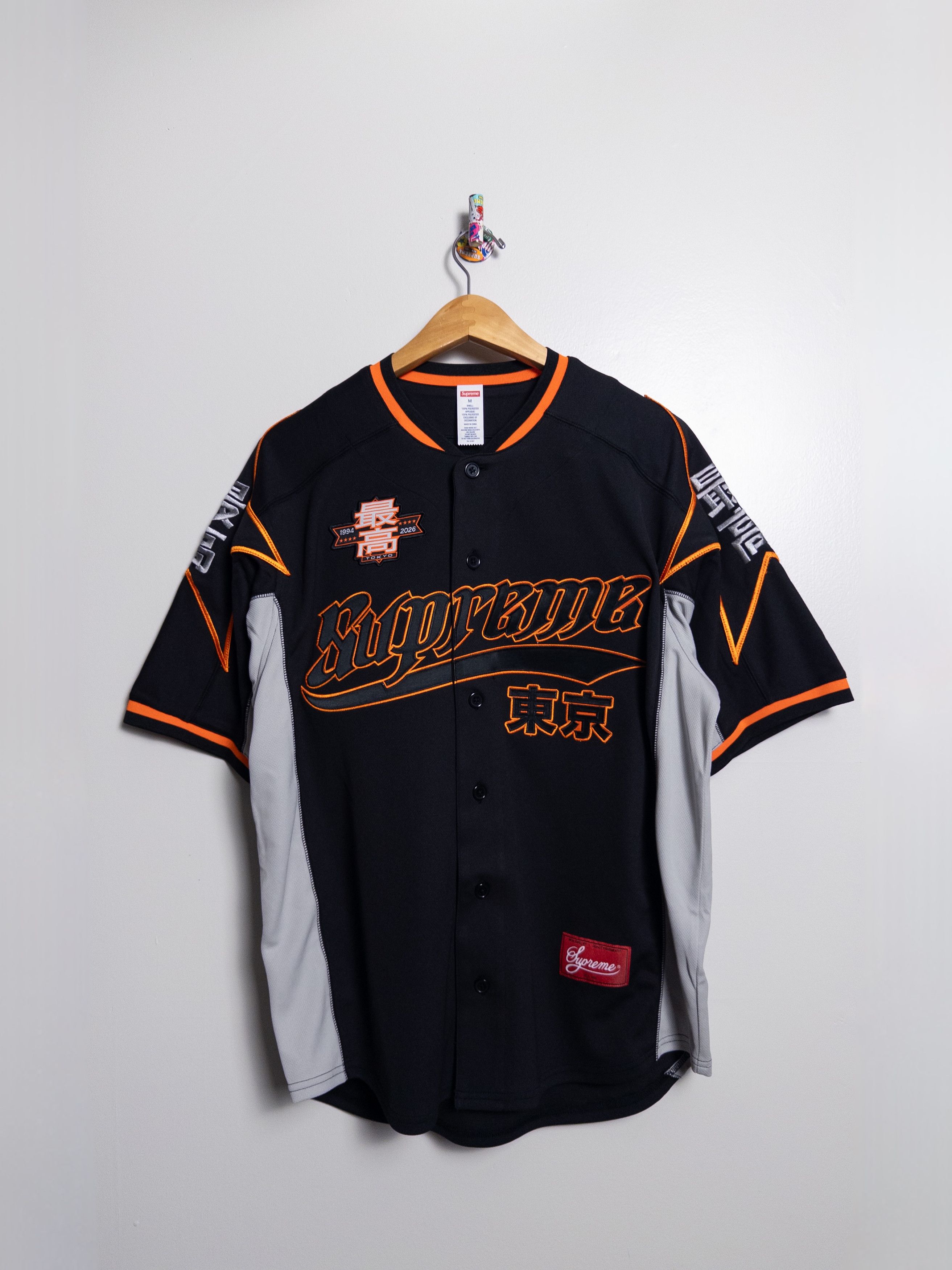 Supreme Supreme Shop S Logo Baseball Henley Orange Milan Size