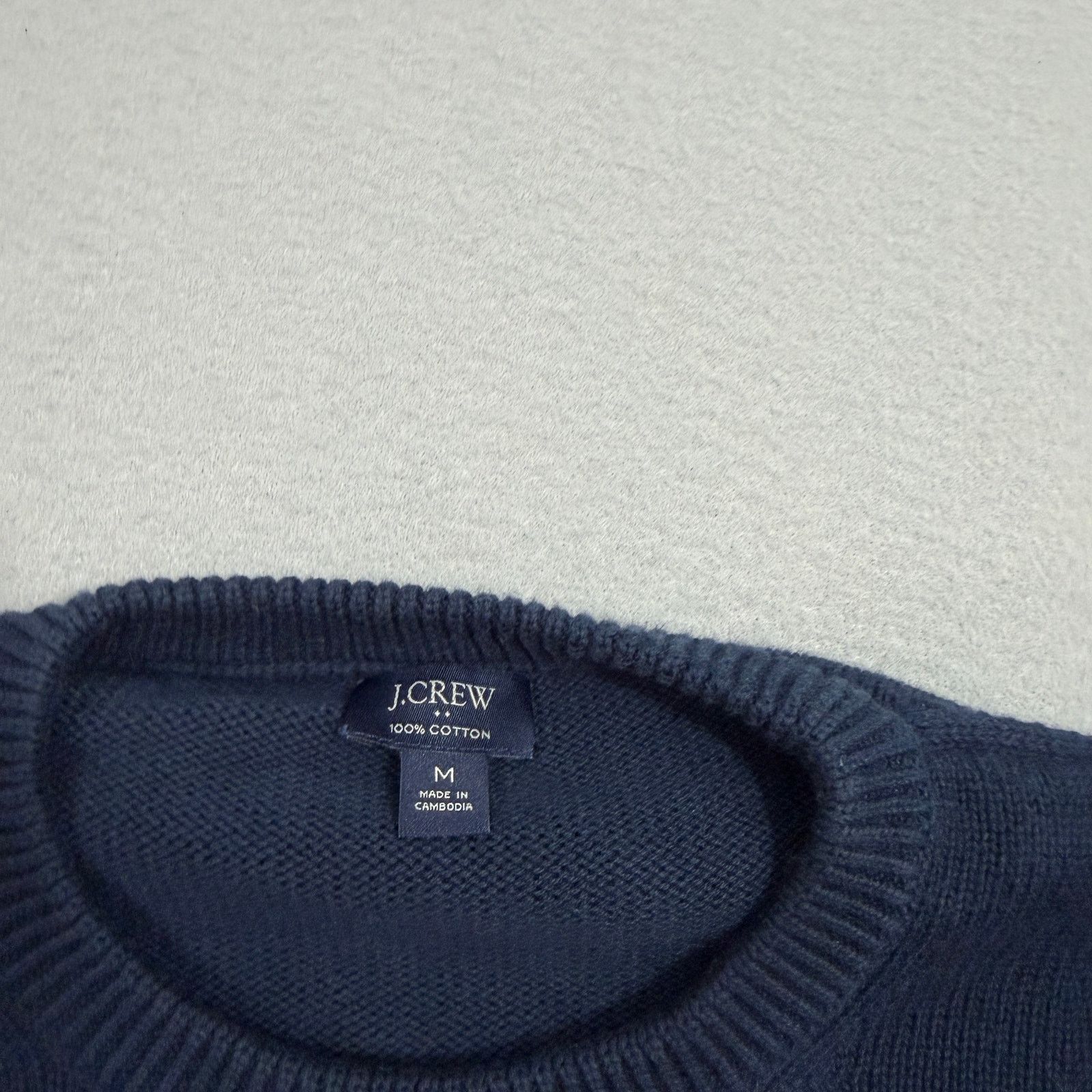 J.Crew J Crew Striped Cotton Sweater Men's Medium Navy Blue White Size US M / EU 48-50 / 2 - 4 Thumbnail