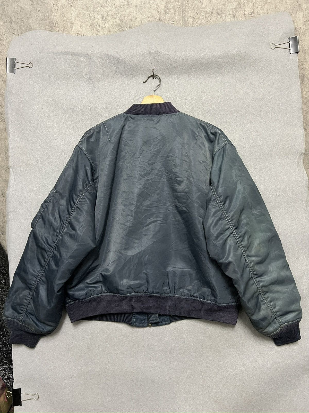 Vintage 412. The Army Air Force Style Bomber Sun Faded Size US M / EU 48-50 / 2 - 2 Thumbnail