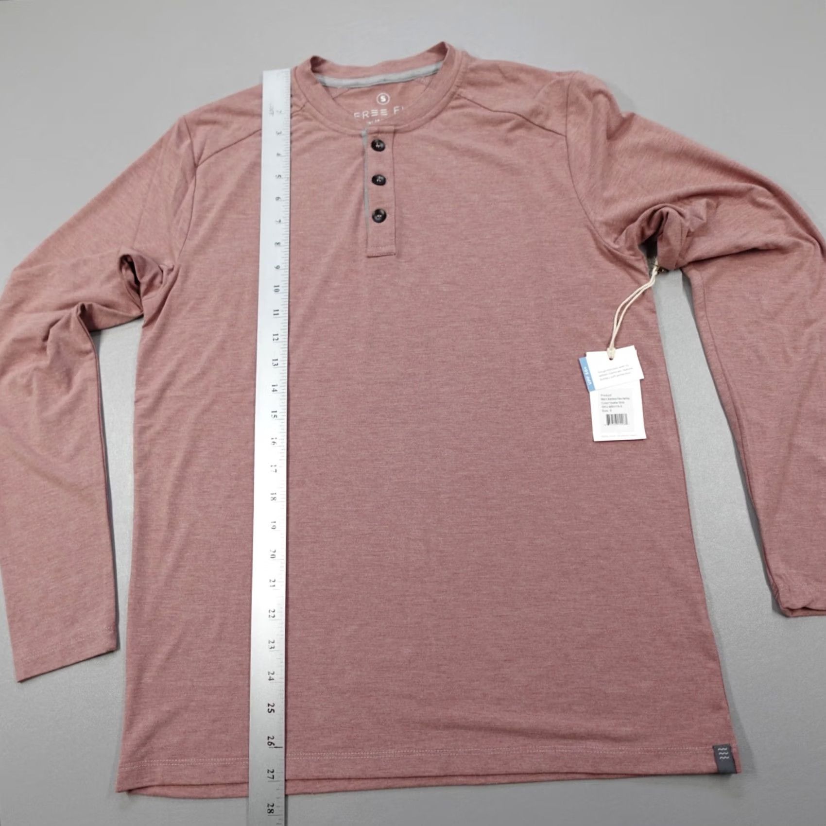 Vintage Free Fly Bamboo Flex Henley L/S Heather Brick MBH119-S Soft UPF 50+ Men's Size S Red Shirts Men Size US S / EU 44-46 / 1 - 7 Thumbnail