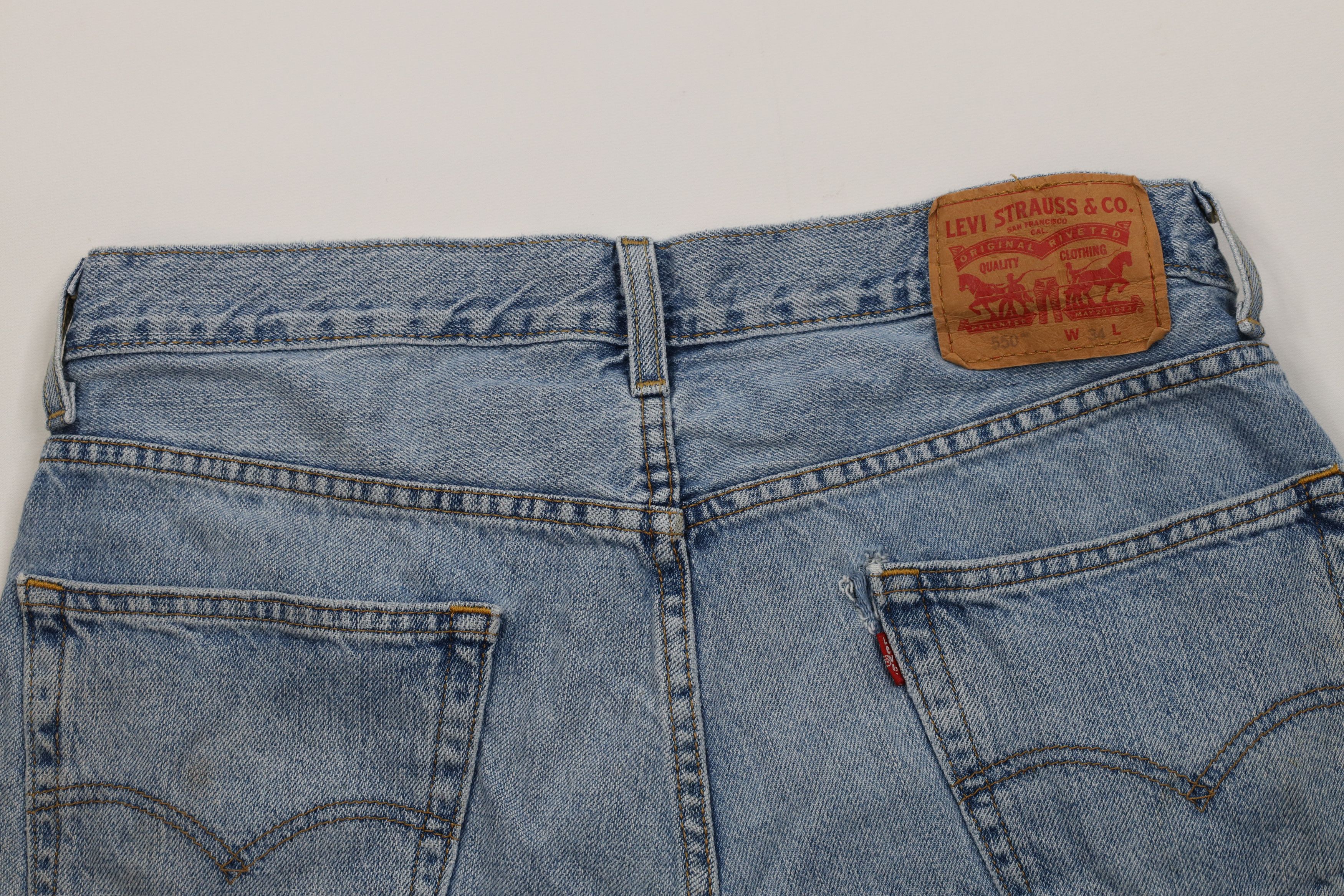 Levi's Vintage Y2K Levis 550 Relaxed Fit Denim Jean Shorts Jorts Size US 34 / EU 50 - 10 Thumbnail