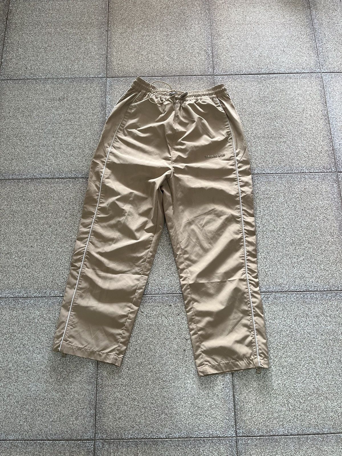 A Bathing Ape BAPE ABC Ape Sports Nylon Track Pants