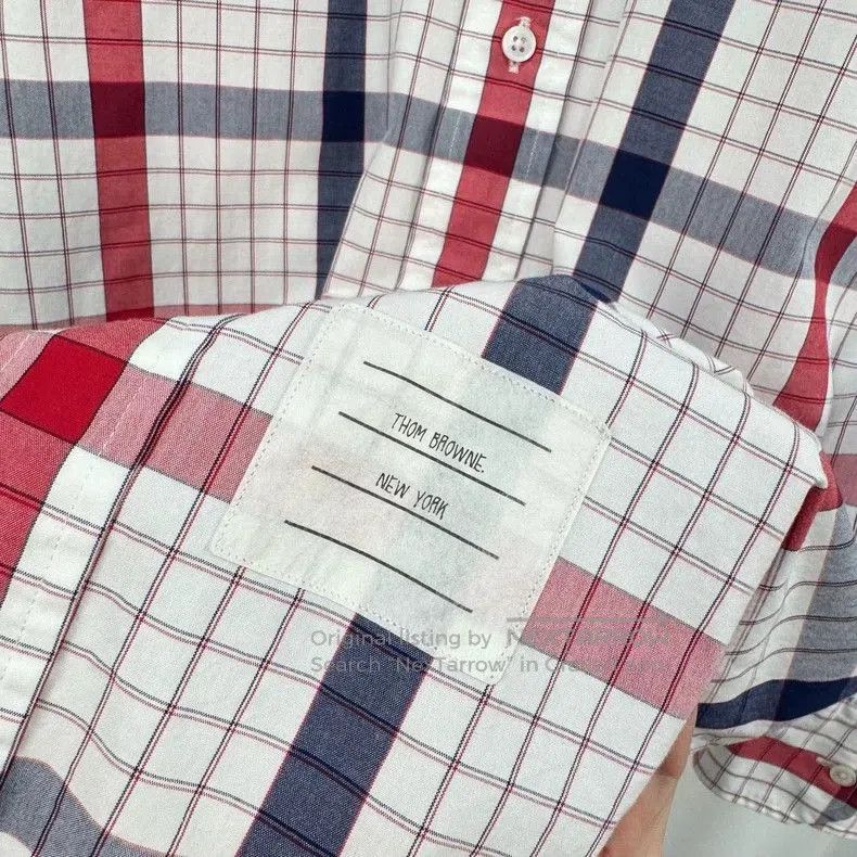 Thom Browne Thom Browne Red White Plaid Shirt. Size US M / EU 48-50 / 2 - 5 Thumbnail