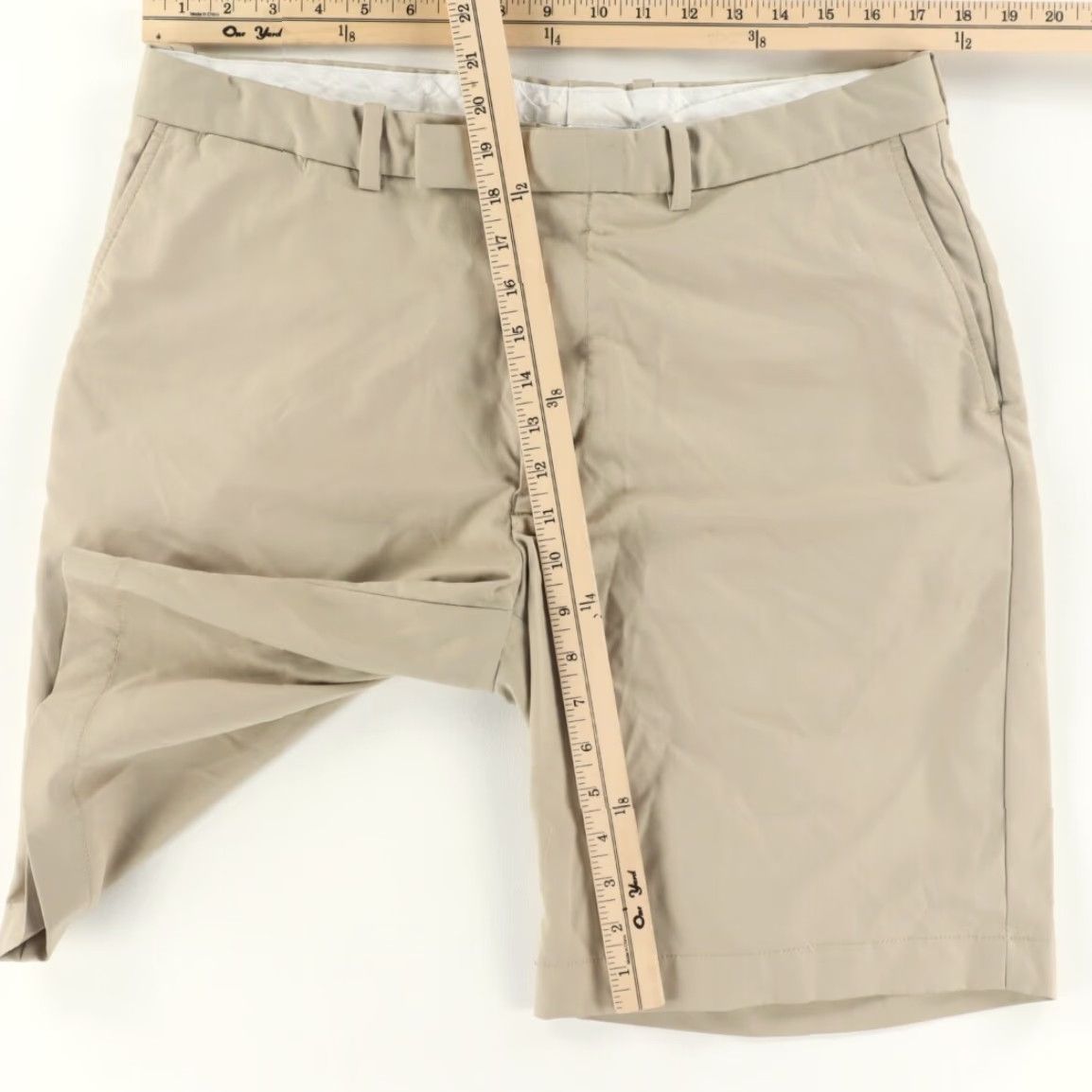 RLX Ralph Lauren RLX Ralph Lauren Golf Shorts Khaki Men's 36 Polyester Microfiber Chino Regular Inseam 9in Button Front Mens Size US 36 / EU 52 - 3 Thumbnail