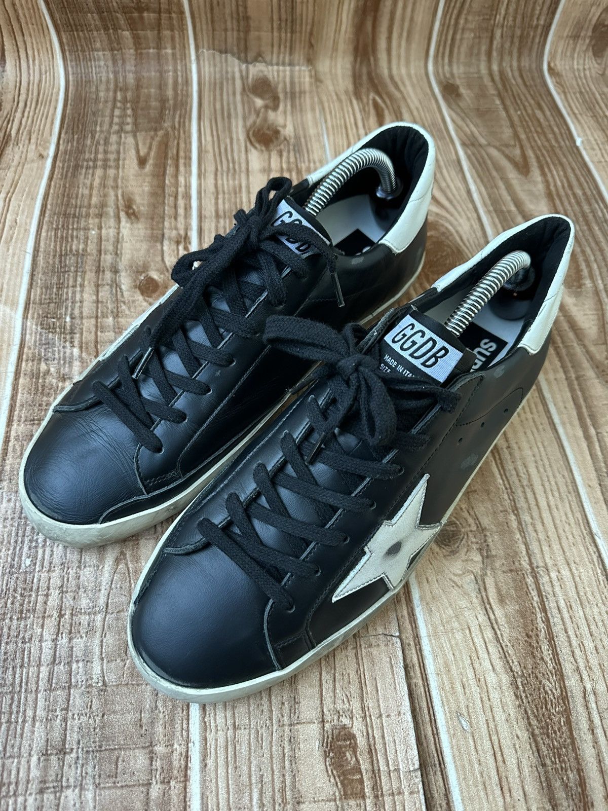 Golden Goose Golden Goose Superstar GGDB Black Leather Lowtop Sneakers Size US 9 / EU 42 - 6 Thumbnail