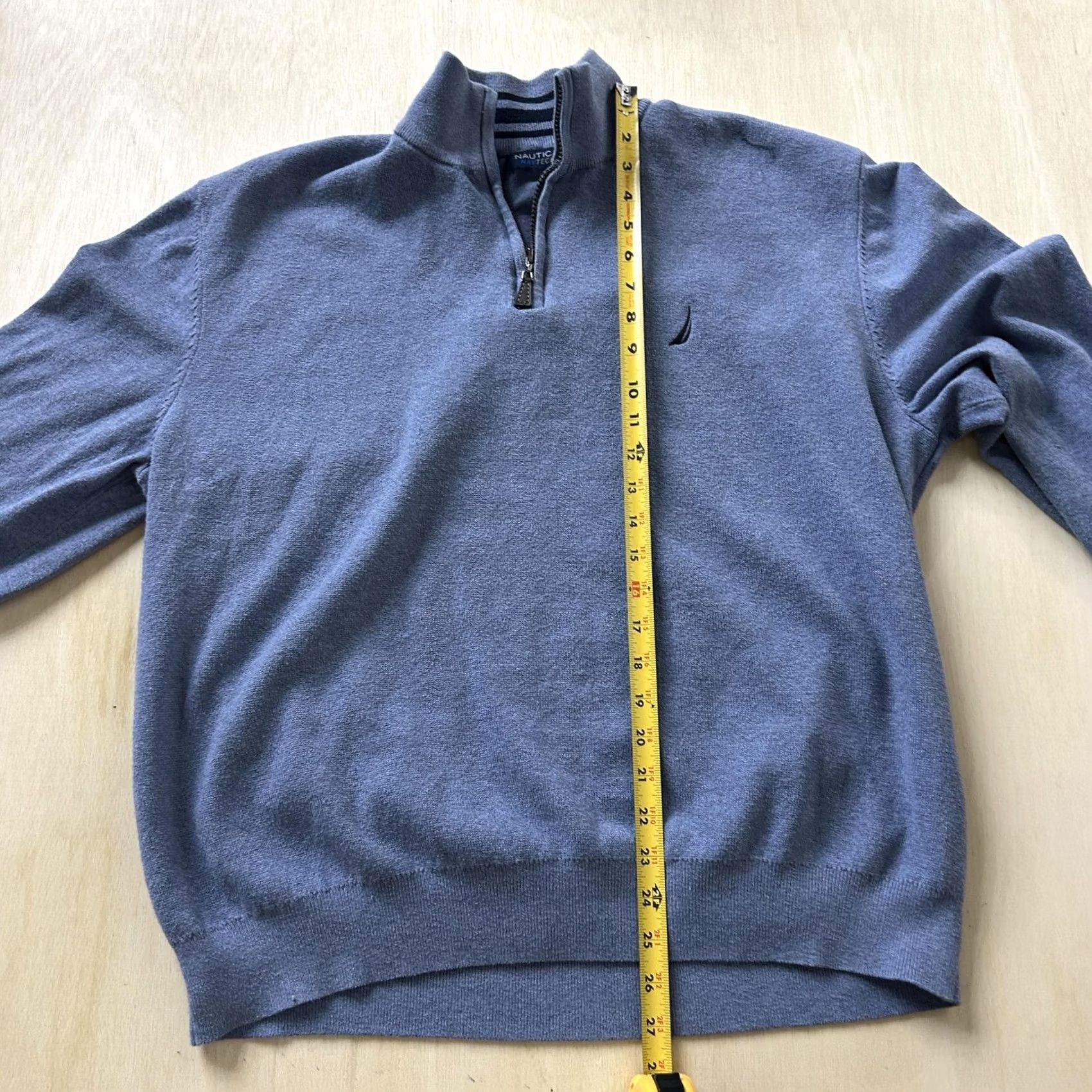 Nautica Nautica Sweater Mens 2XL Blue 1/4 Zip Mock Neck Navtech Knit Pullover Logo Size US XXL / EU 58 / 5 - 3 Thumbnail