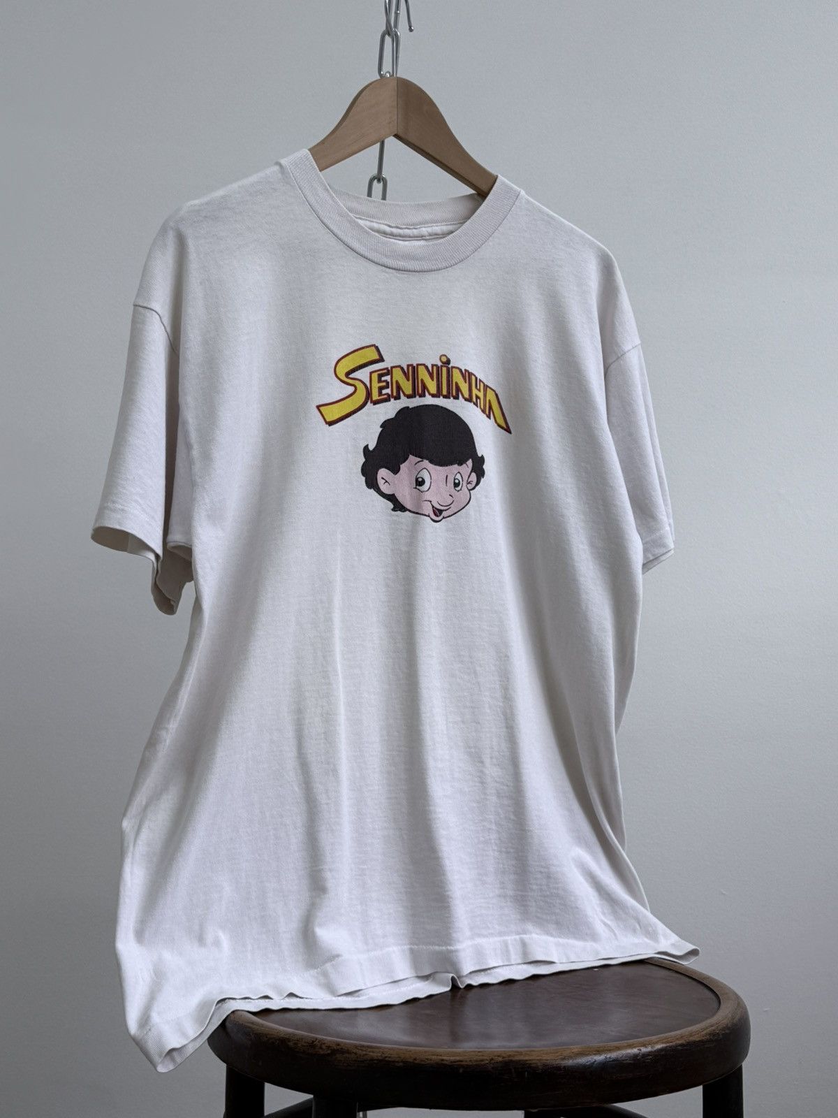 Formula 1 Vintage 90s Ayrton Senna Senninha Formula One T-Shirt Size US L / EU 52-54 / 3 - 2 Thumbnail