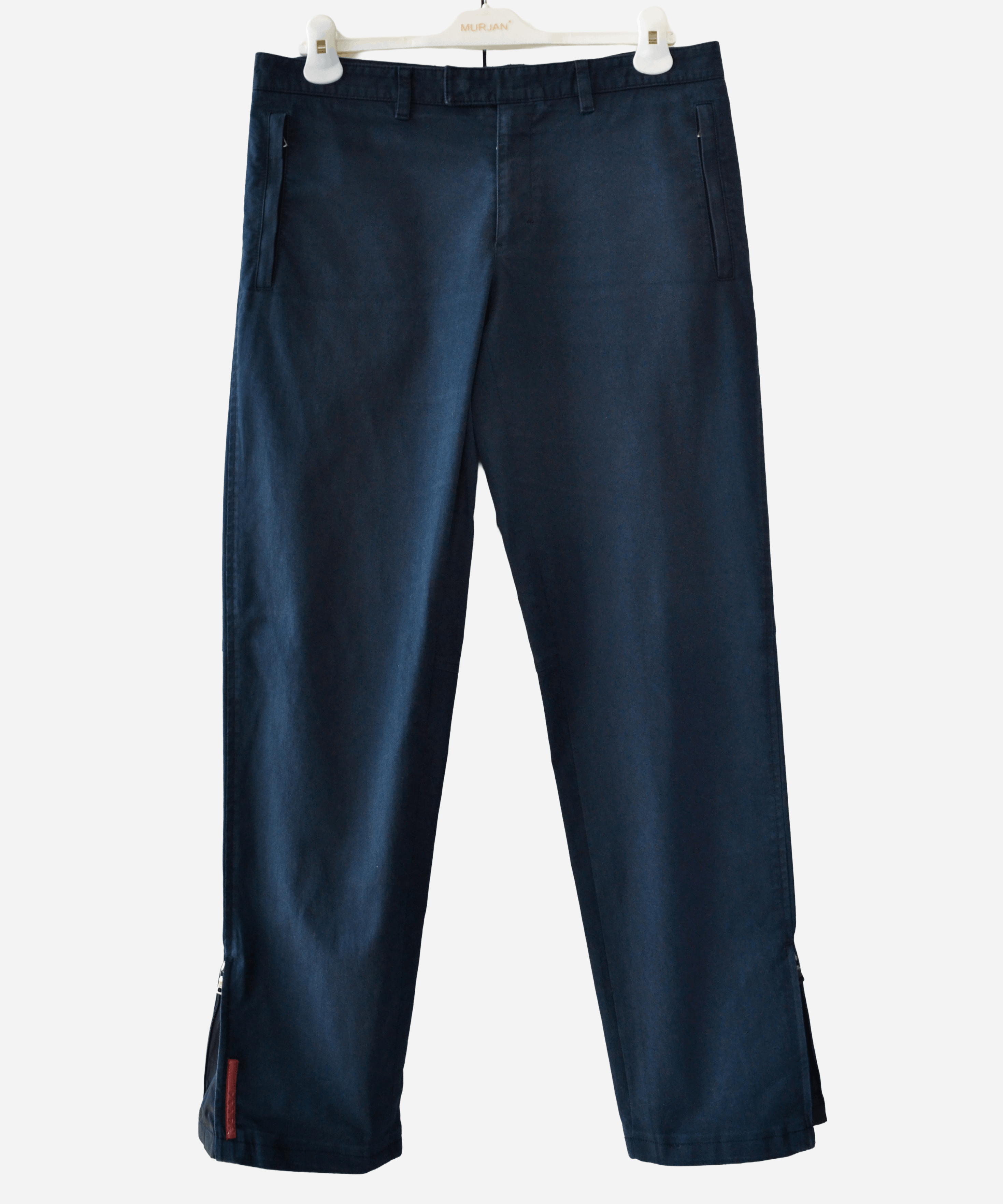Prada 🔴 PRADA Pants Trousers Navy Blue Cotton Red Tab Pockets Size US 36 / EU 52 - 4 Thumbnail