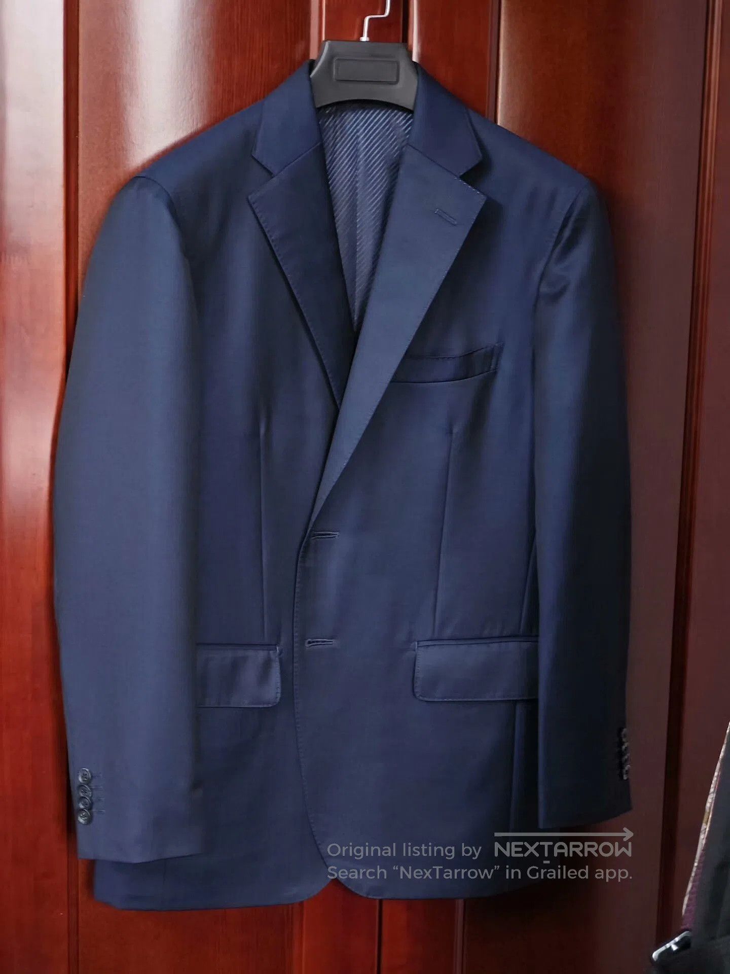Japanese Brand Custom Italian Wool Blend Suit Jacket. Size US L / EU 52-54 / 3 - 1 Thumbnail