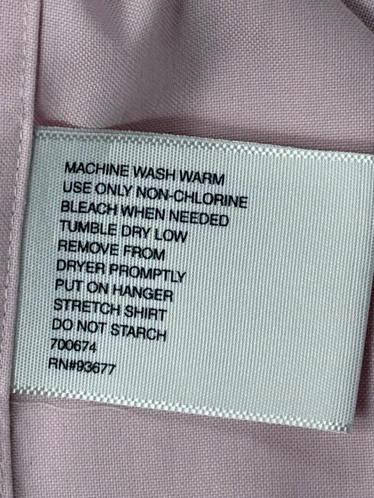 Stafford Stafford Men’s Pink Regular Dress Shirt Size 17 1/2 Size 38R - 5 Thumbnail