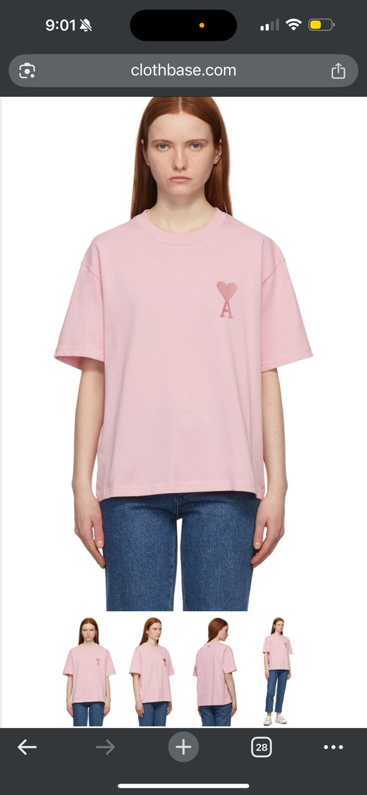 AMI AMI PARIS Pink Big Heart t-shirt Size US M / EU 48-50 / 2 - 1 Thumbnail