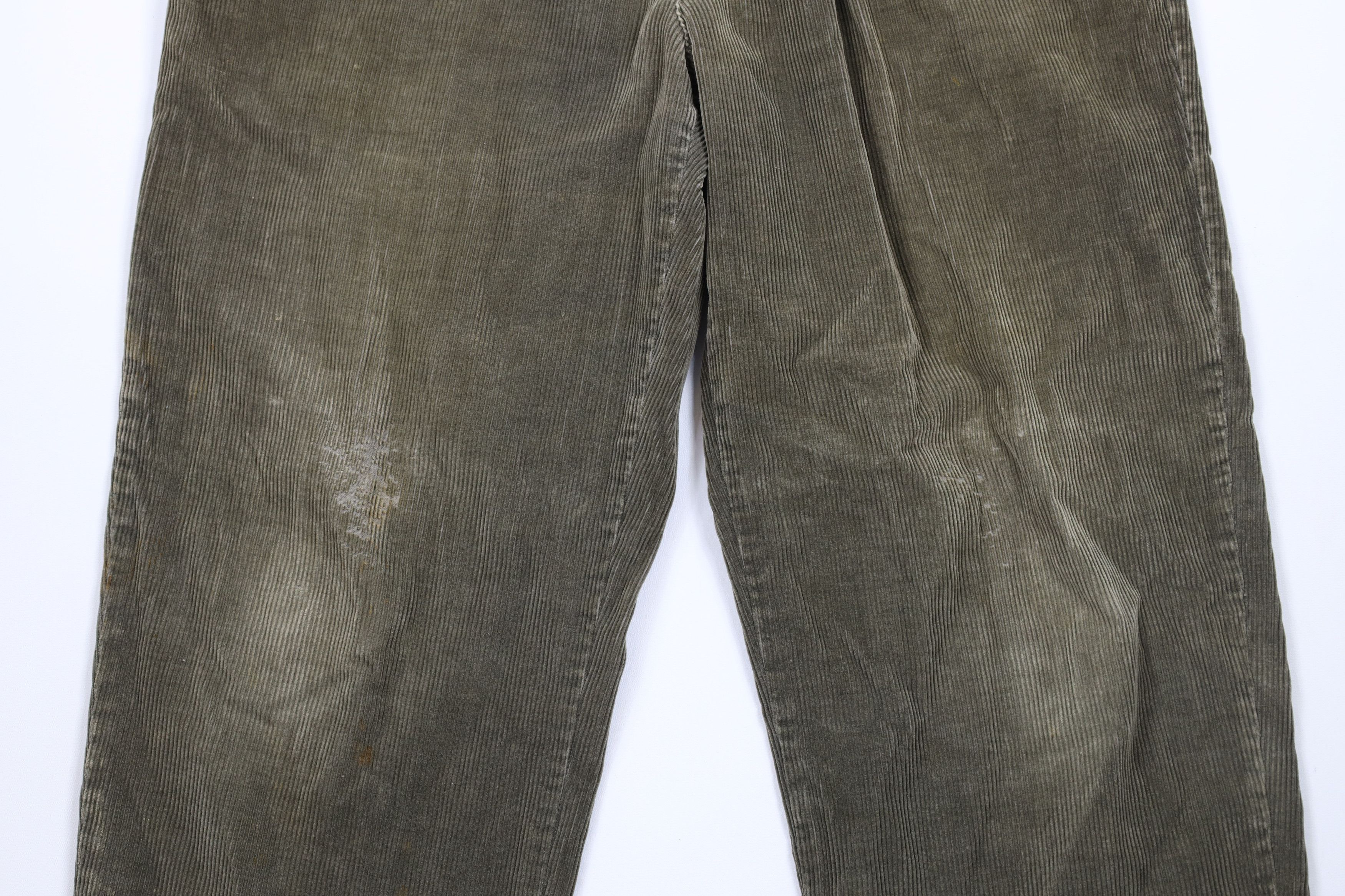 Tommy Hilfiger × Vintage Vintage 90s Tommy Hilfiger Wide Leg Corduroy Pants Green Size US 32 / EU 48 - 3 Thumbnail