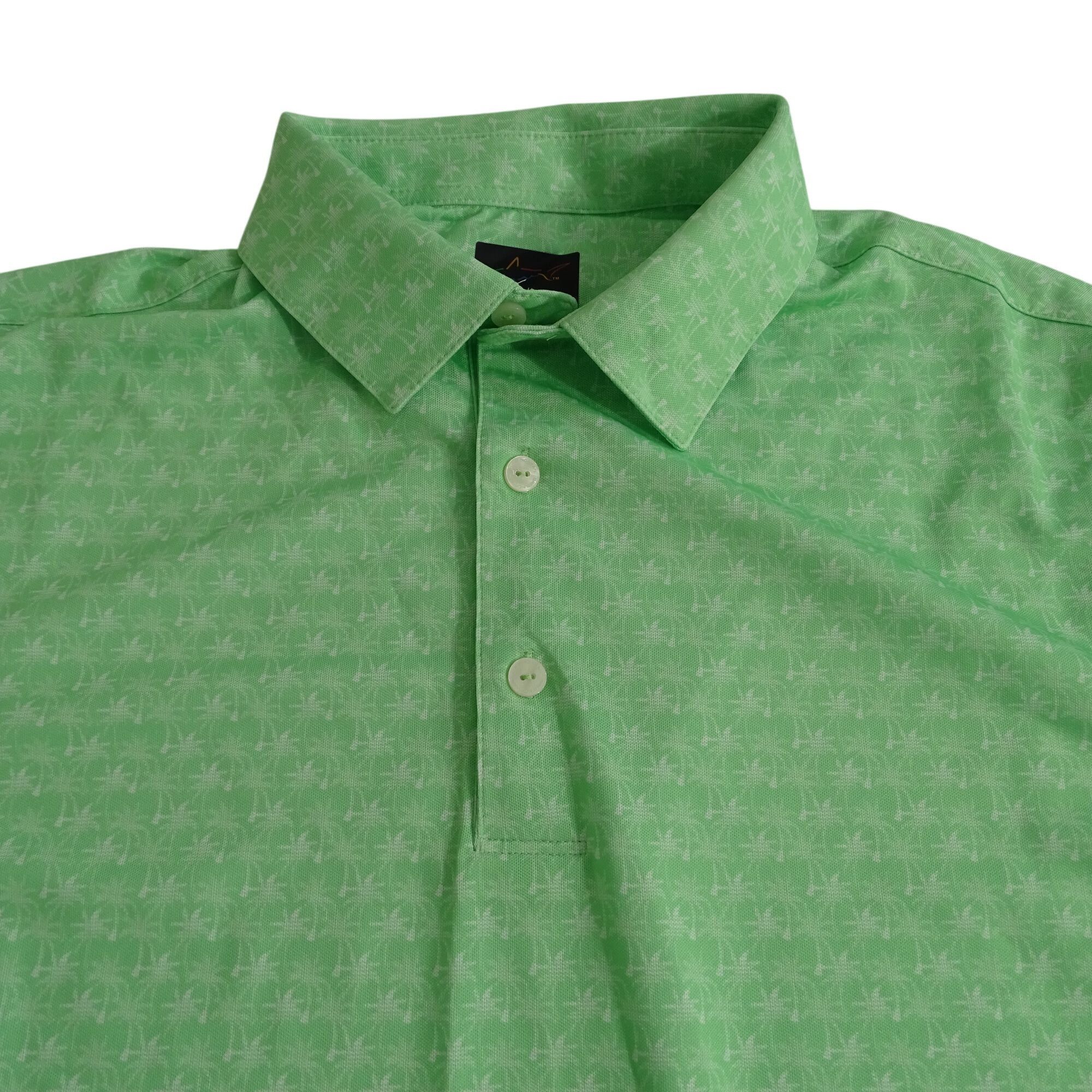 Greg Norman Greg Norman Green Palm Tree Print Golf Polo Shirt Men Size S Size US S / EU 44-46 / 1 - 1 Thumbnail