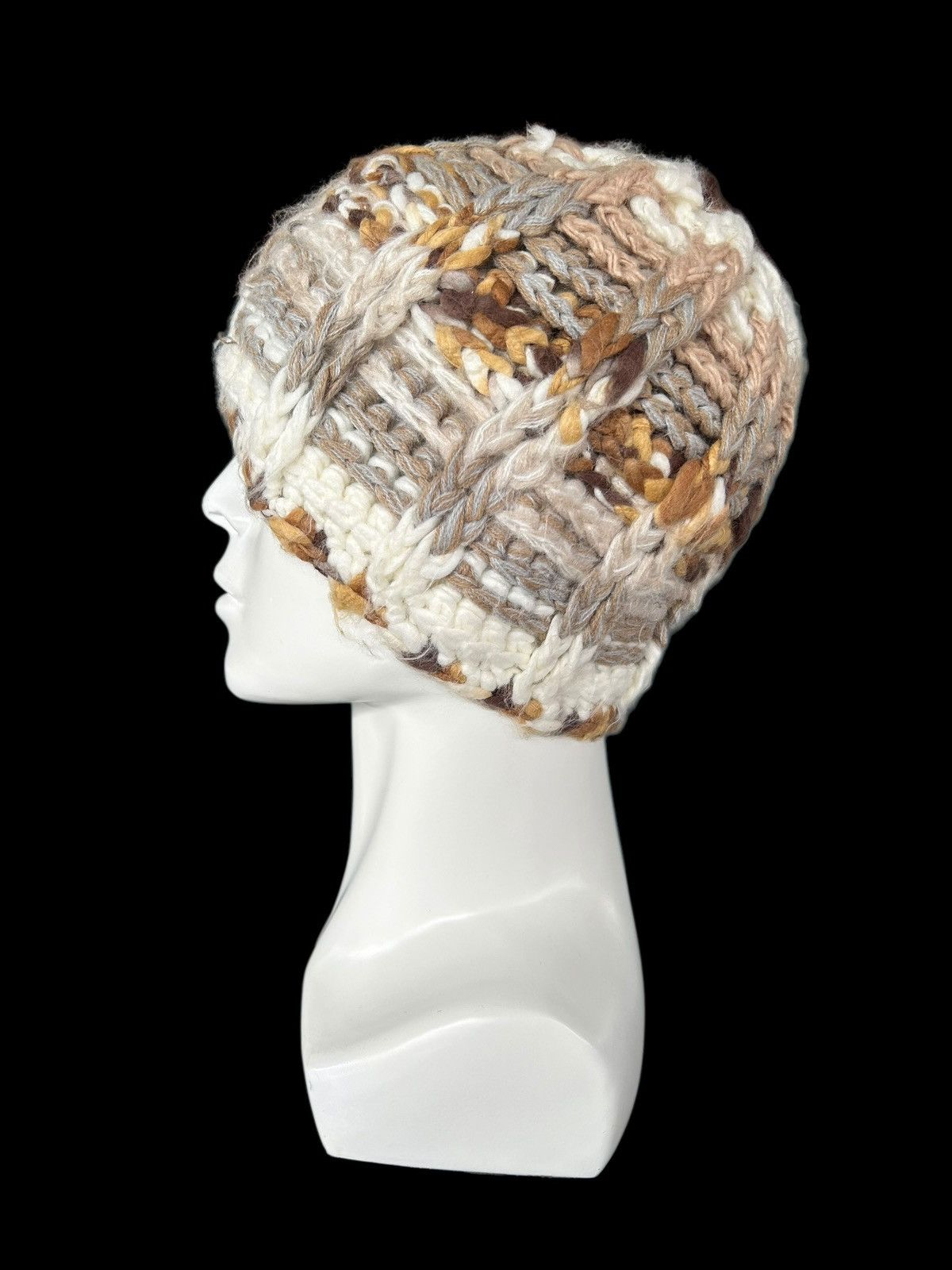 Japanese Brand × Kapital × Vintage Crochet Knitted Japanese Style Beanie Hats Rare 🎌☠️☠️ Size ONE SIZE - 2 Thumbnail