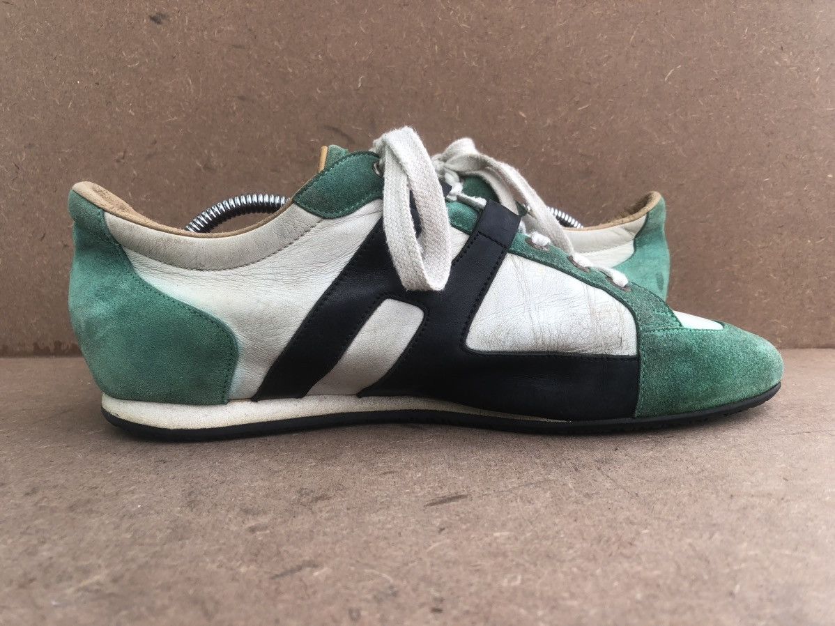 Hermes Hermes Green & White Leather SneakersSize 39 Size US 9 / IT 39 - 6 Thumbnail