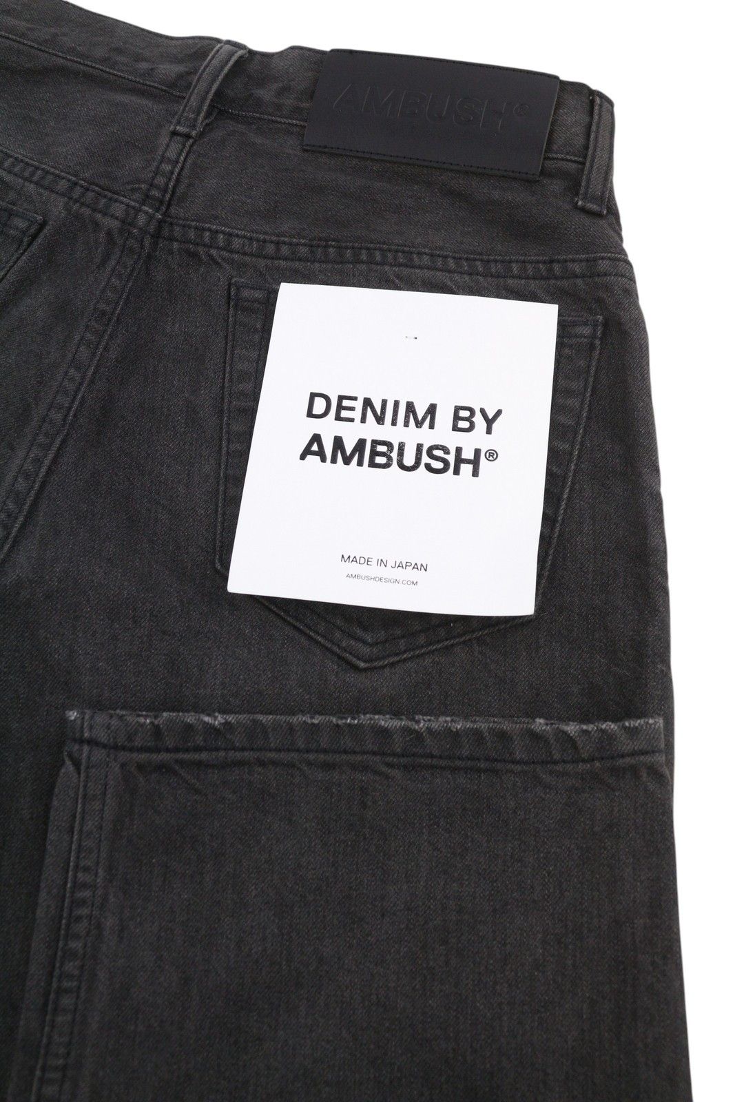 Ambush Design RELAX STRAIGHT W27 Black Distressed Button Fly Jeans 87668 Size 27" / US 4 / IT 40 - 5 Thumbnail