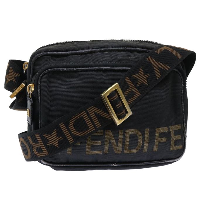 FENDI Pecan Alma type 2WAY Shoulder Bag shoulder Hand Bag Brown x Black