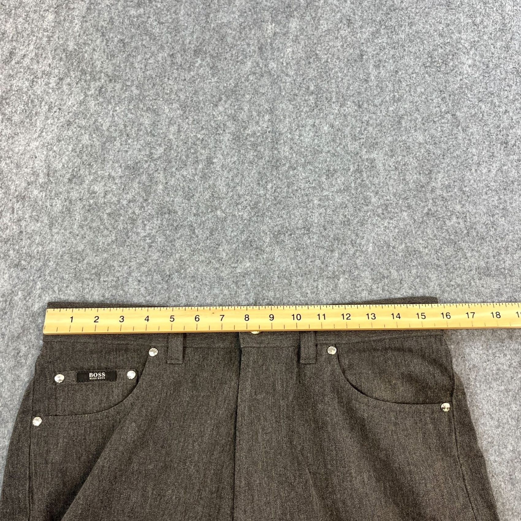 Hugo Boss HUGO BOSS Jeans Vintage 90s Grey Denim Straight 32 34 Wool Cotton Viscose 5-Pocket Mens Regular Jeans Size US 32 / EU 48 - 6 Thumbnail