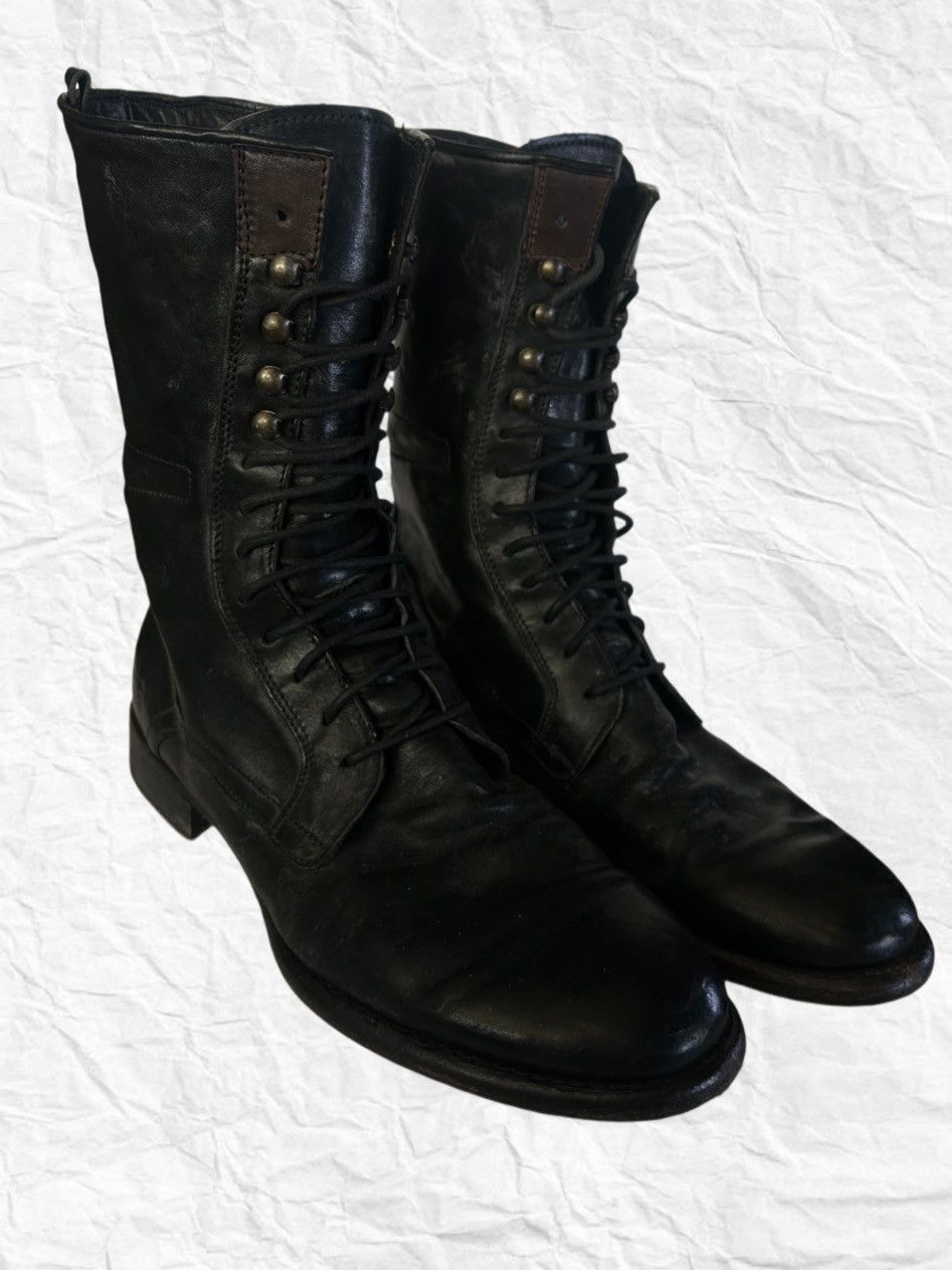 Kenneth Cole Kenneth Cole Black Leather Combat Boots Size US 10.5 / EU 43-44 - 1 Thumbnail