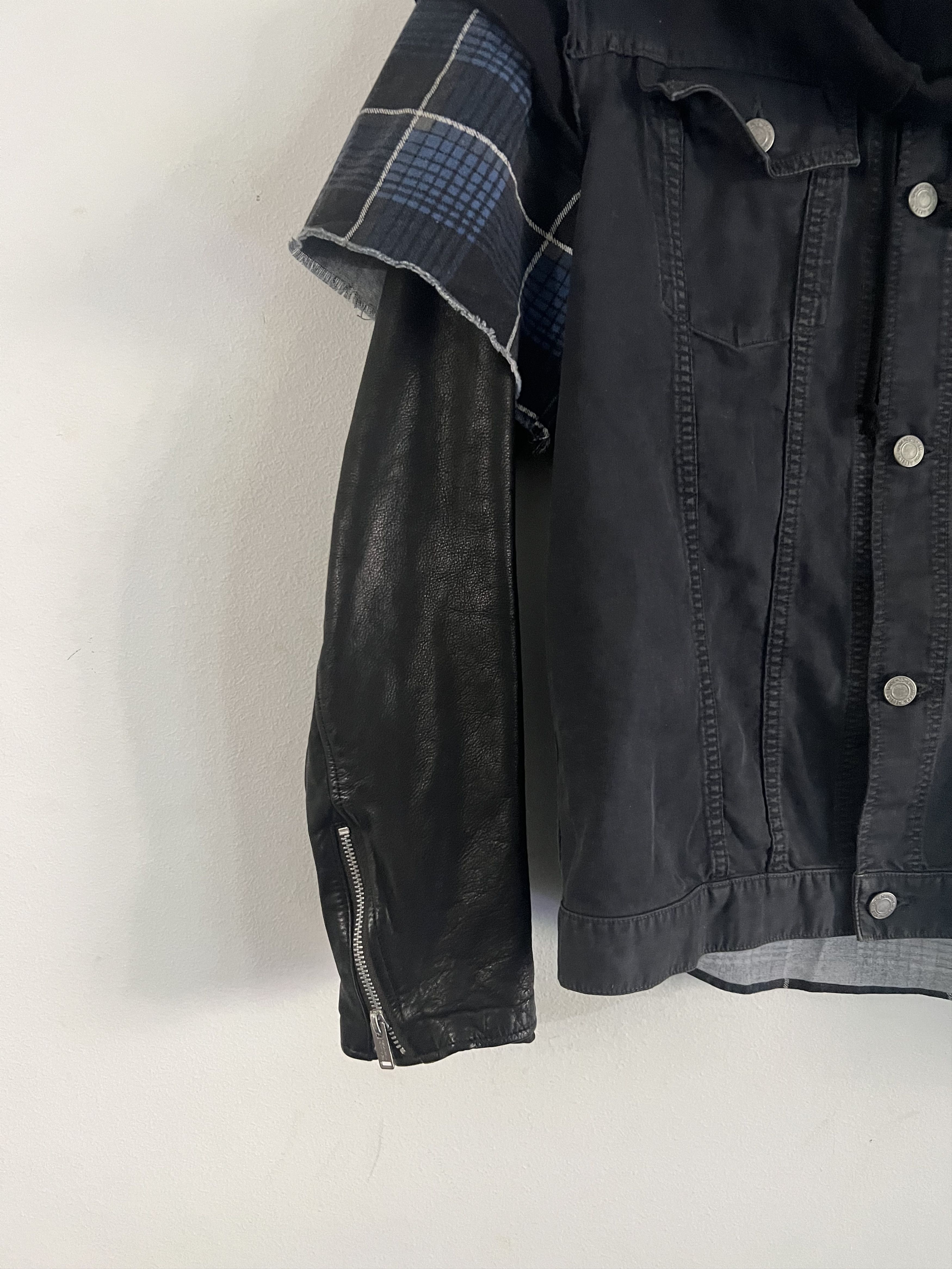 Undercover SS12 Hybrid Denim Leather Jacket Size US L / EU 52-54 / 3 - 5 Thumbnail