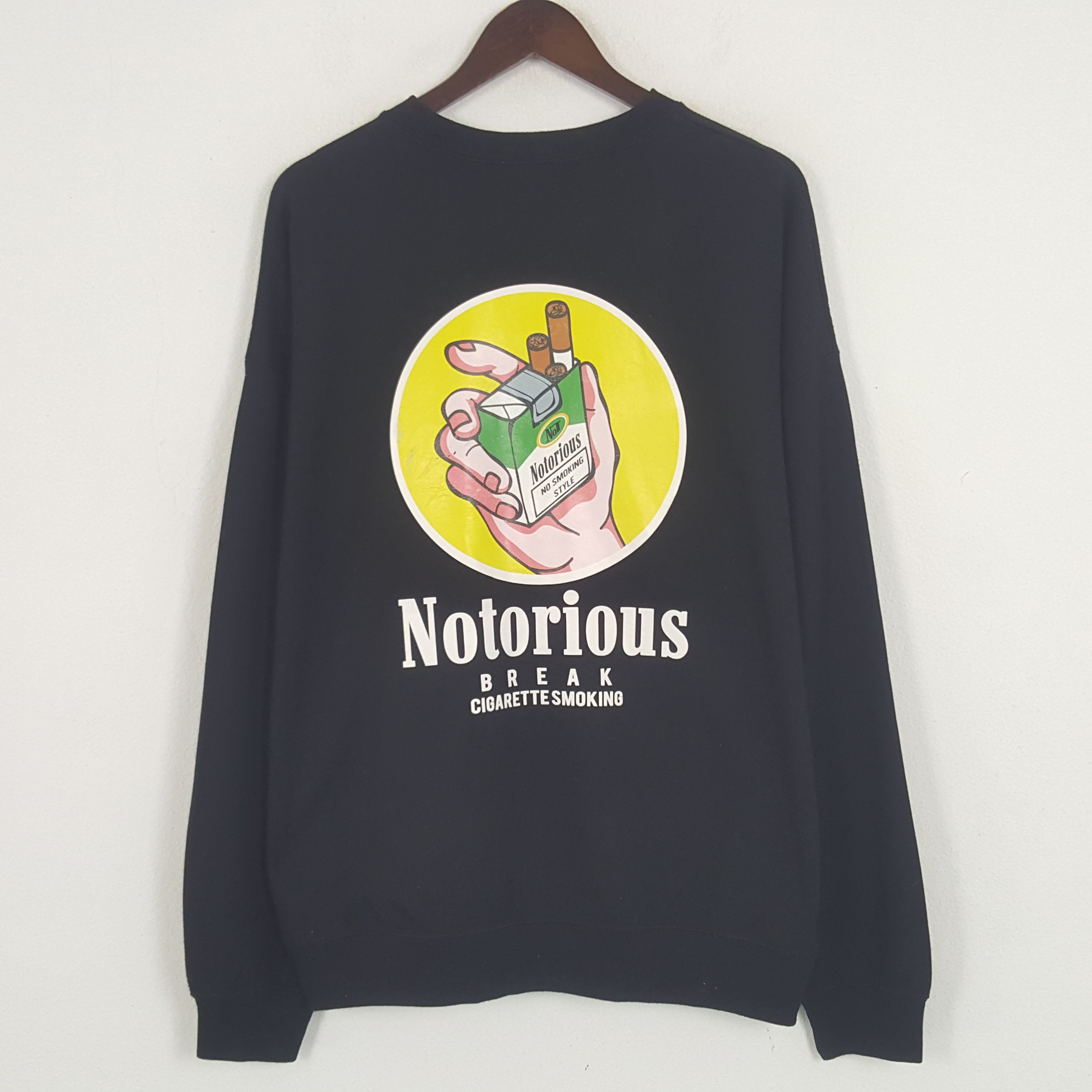 Vintage Vintage Notorious Break Cigarettesmoking Sweatshirt Size US XXL / EU 58 / 5 - 1 Thumbnail
