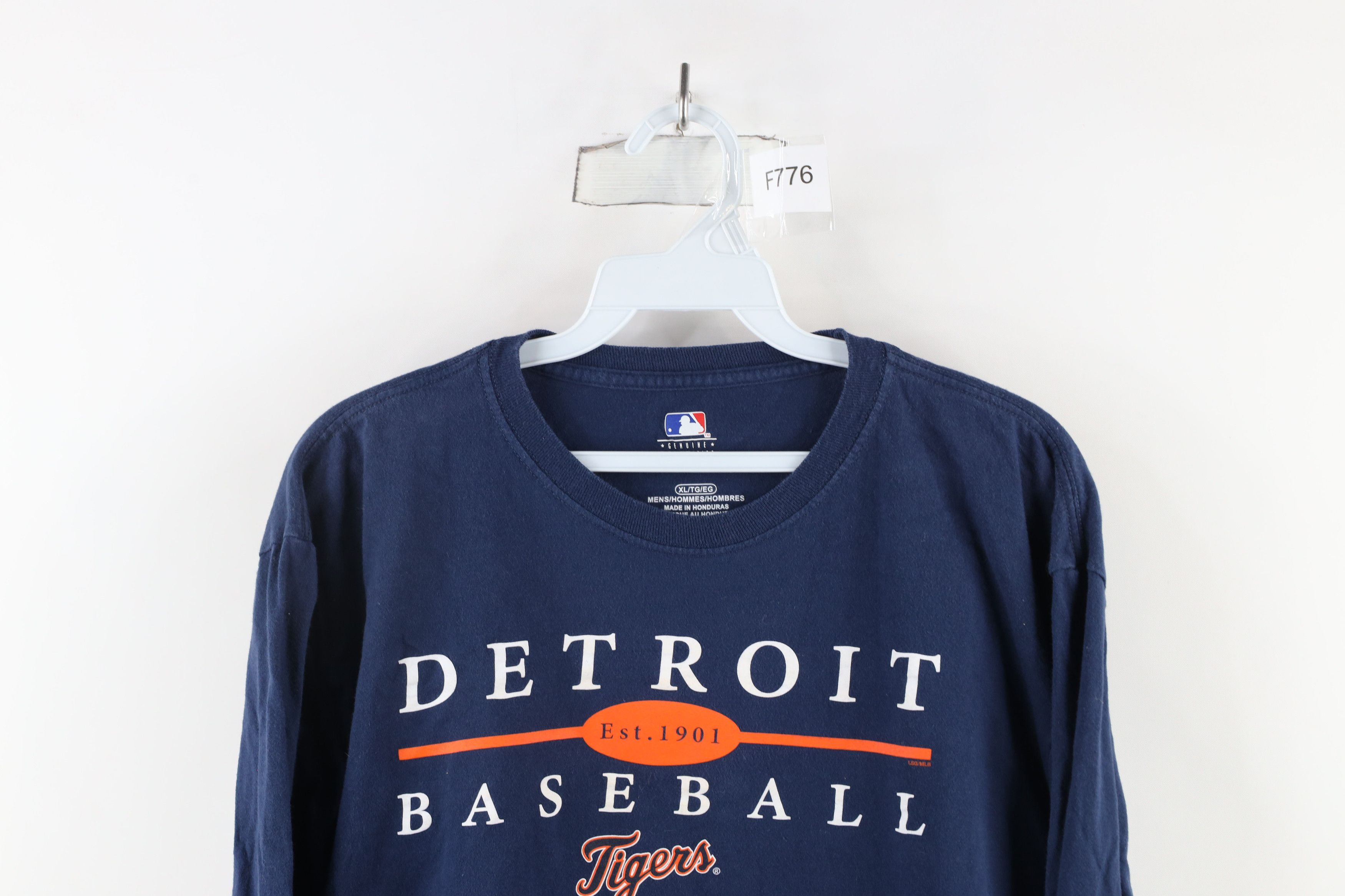 Vintage Vintage Tigers Baseball Long Sleeve T-Shirt Blue Cotton Size US XL / EU 56 / 4 - 2 Thumbnail