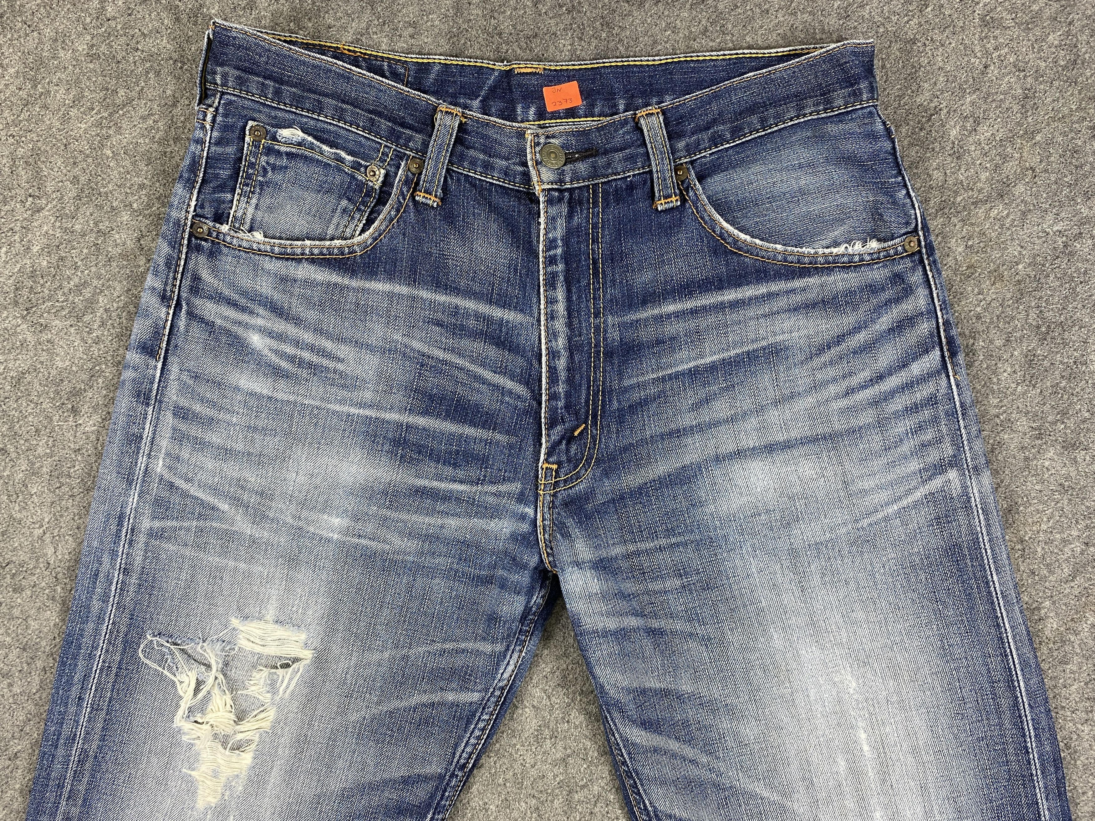 Levi's Distressed Blue Vintage Levi's 703 33x29.5 Denim -JN2373 Size US 33 - 3 Thumbnail