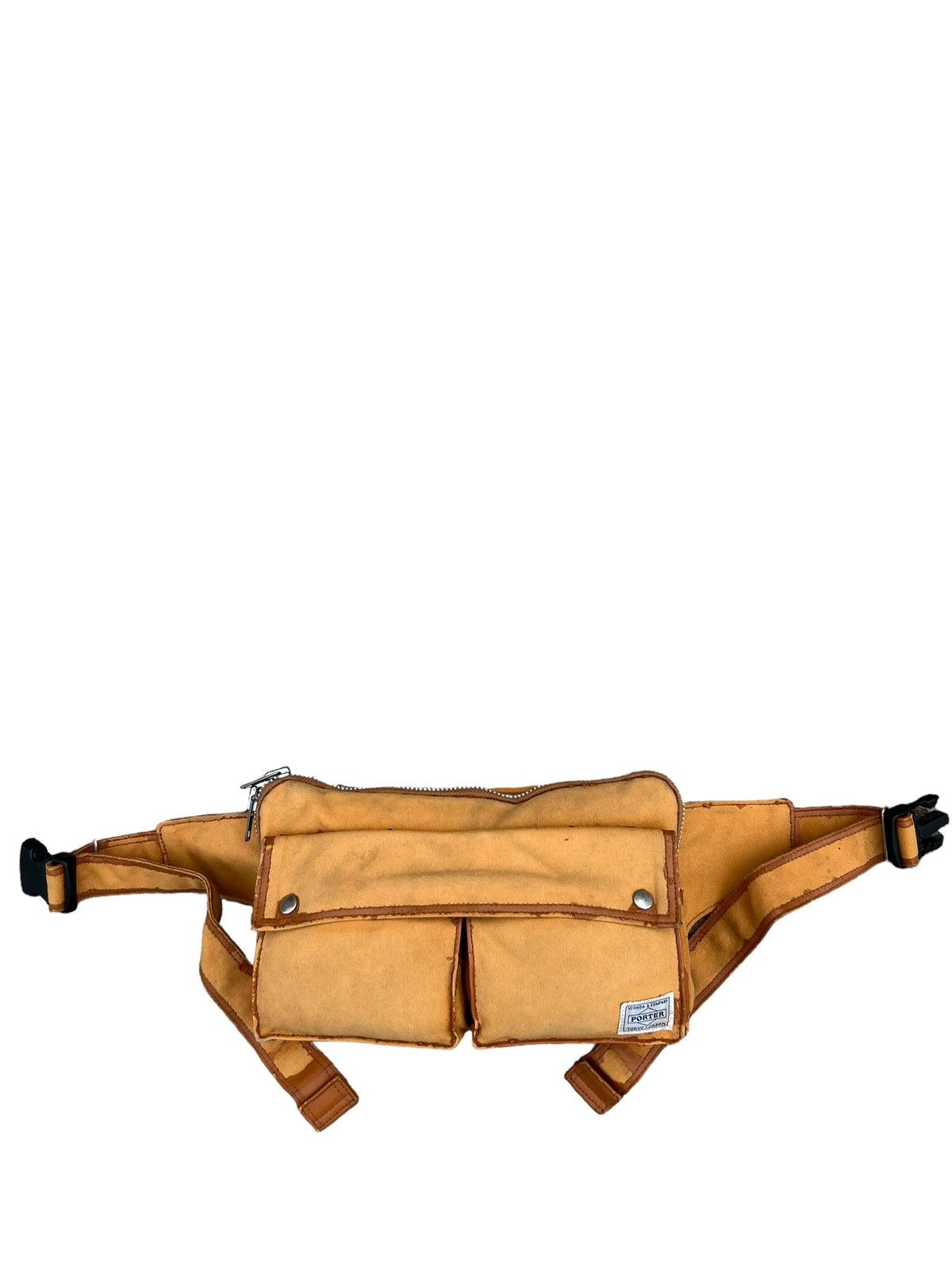 Porter Vintage Porter Yoshida Distress Coated PU Waist Bag Size ONE SIZE - 5 Thumbnail