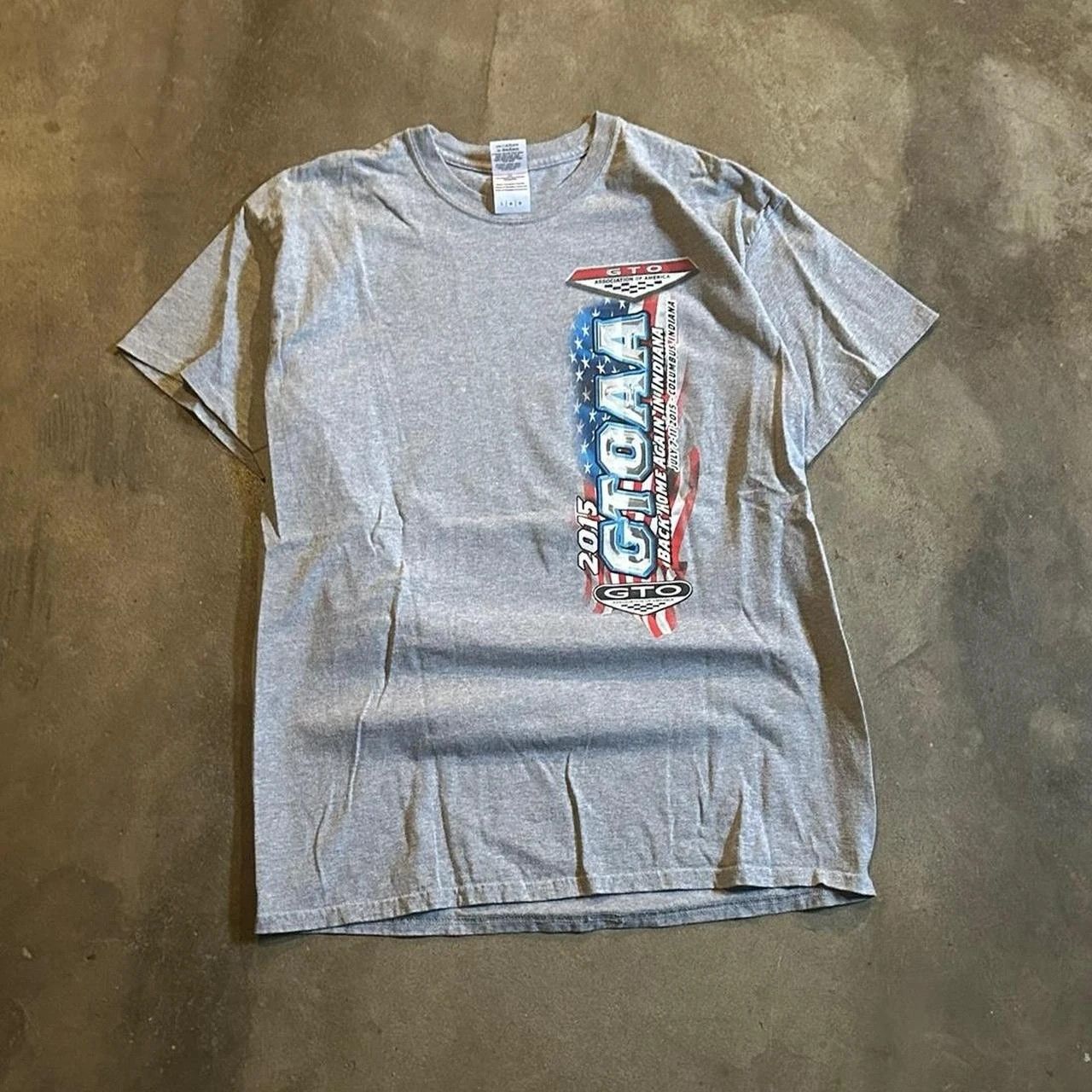Gildan USA type Grey gtoaa nascar car racing tee Size US L / EU 52-54 / 3 - 2 Thumbnail