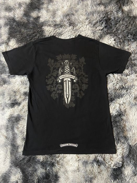 Chrome Hearts RARE Chrome Hearts Dagger Floral Vine Logo Pocket Tee ...