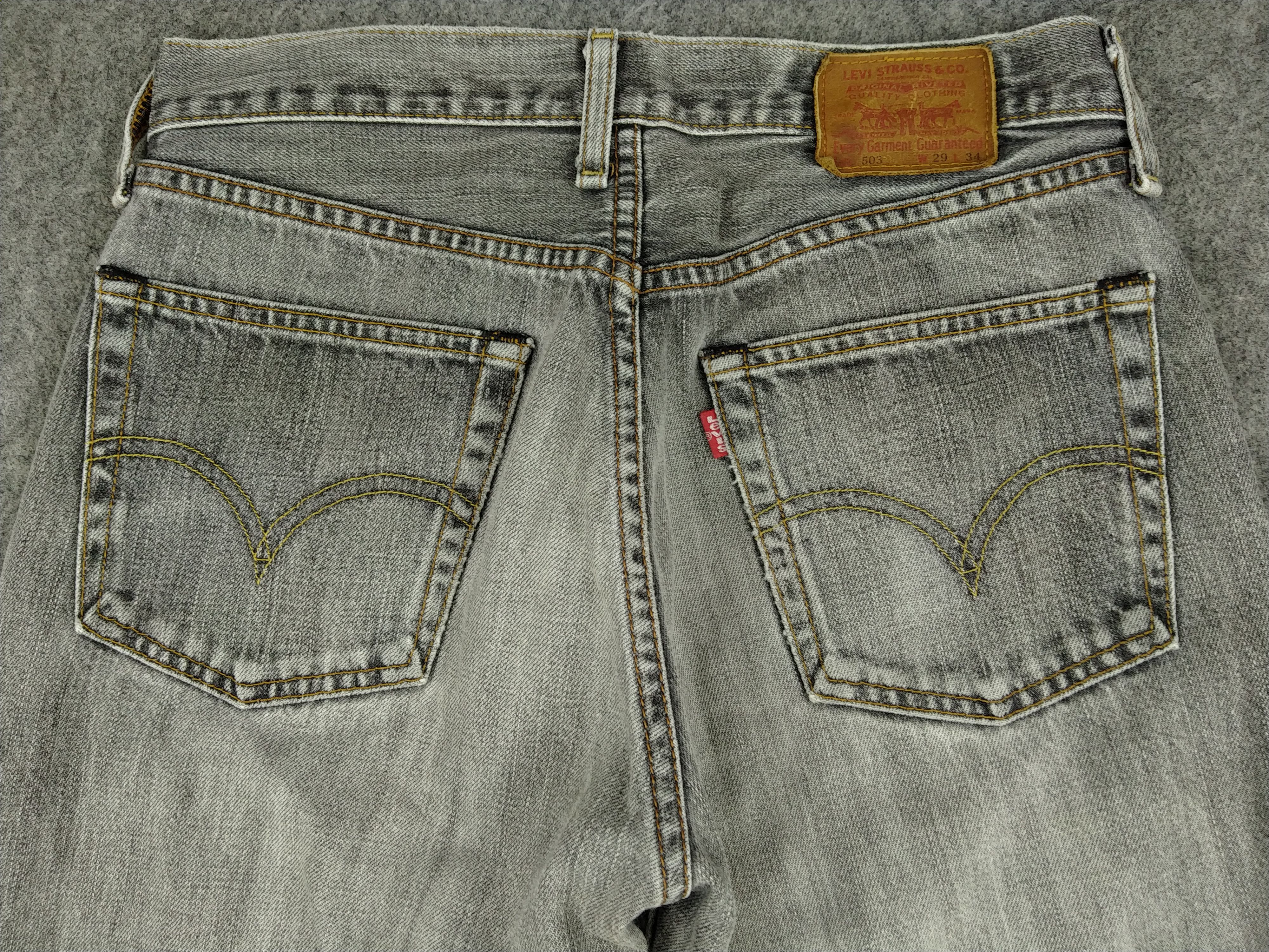 Japanese Brand Light Grey Vintage Levi's 503 Jeans 29x27 Denim -JN1088 Size US 29 - 4 Thumbnail