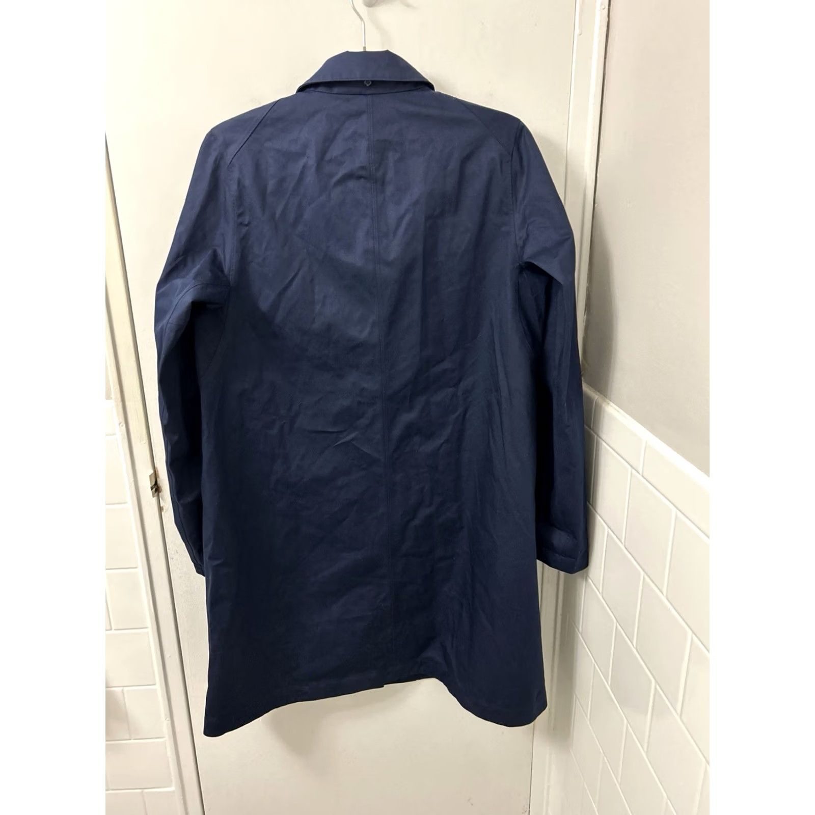 Uniqlo Uniqlo Jacket Womens S Trench Coat Size Navy Button Front Cotton Size S / US 4 / IT 40 - 5 Thumbnail