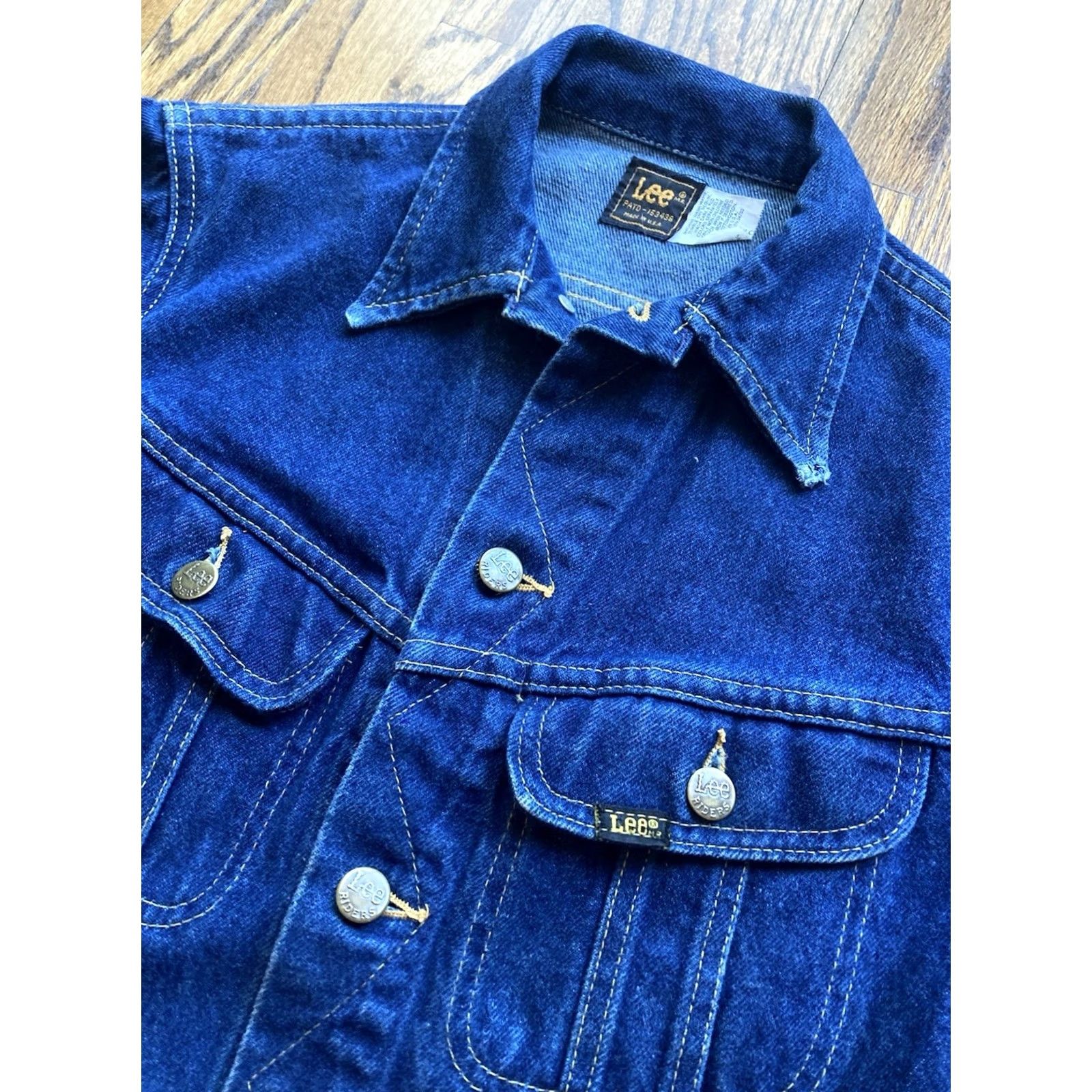 Lee VINTAGE Lee Jacket Denim Blue Jean Womens 16 Regular USA Made Western Trucker Size 16 Women Blue Jean Jacket Womens Mens Girls Size 38" / US 16 / IT 52 - 3 Thumbnail
