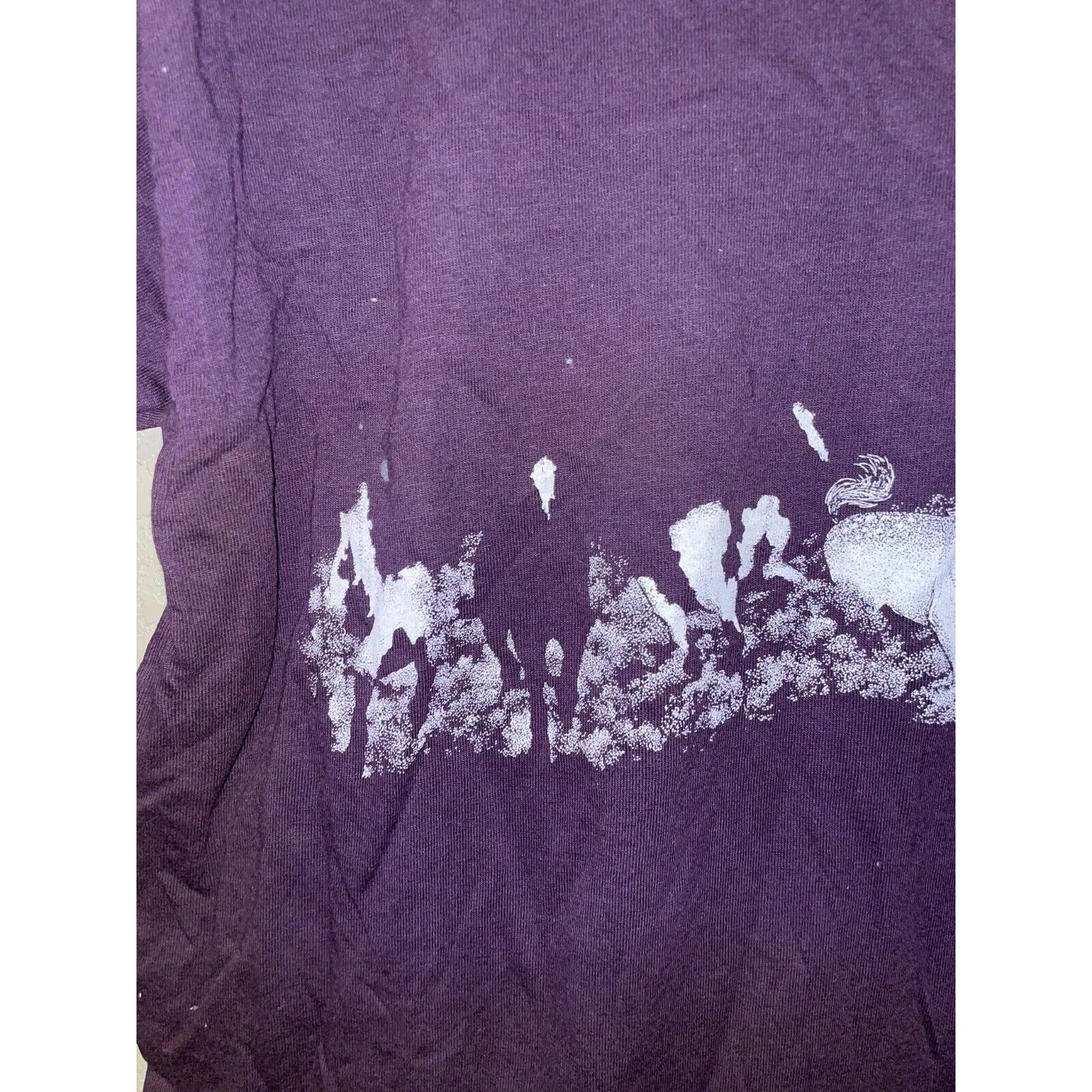 Jerzees Vintage Horse Shirt Horses Mis Print Purple Tee VTG 90s M Size US M / EU 48-50 / 2 - 2 Thumbnail